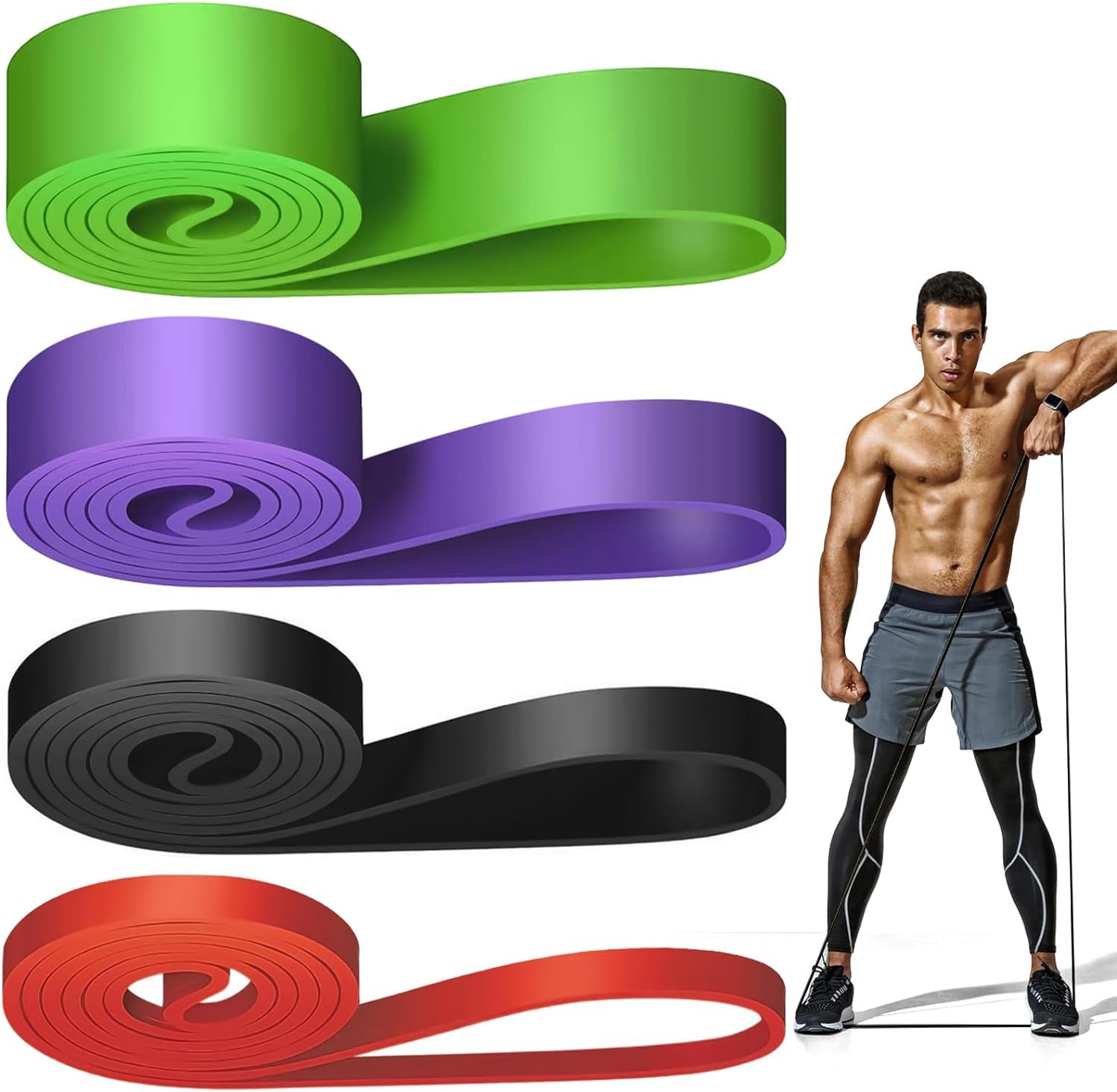 MEOGUTYI Resistance Band Set - Heavy Duty Pull Up Assist & Exercise Bands for Strength Training, Stretching, Physical Therapy & Home Workouts | Perfect for Gym, Yoga, Rehabilitation & Fitness Routines