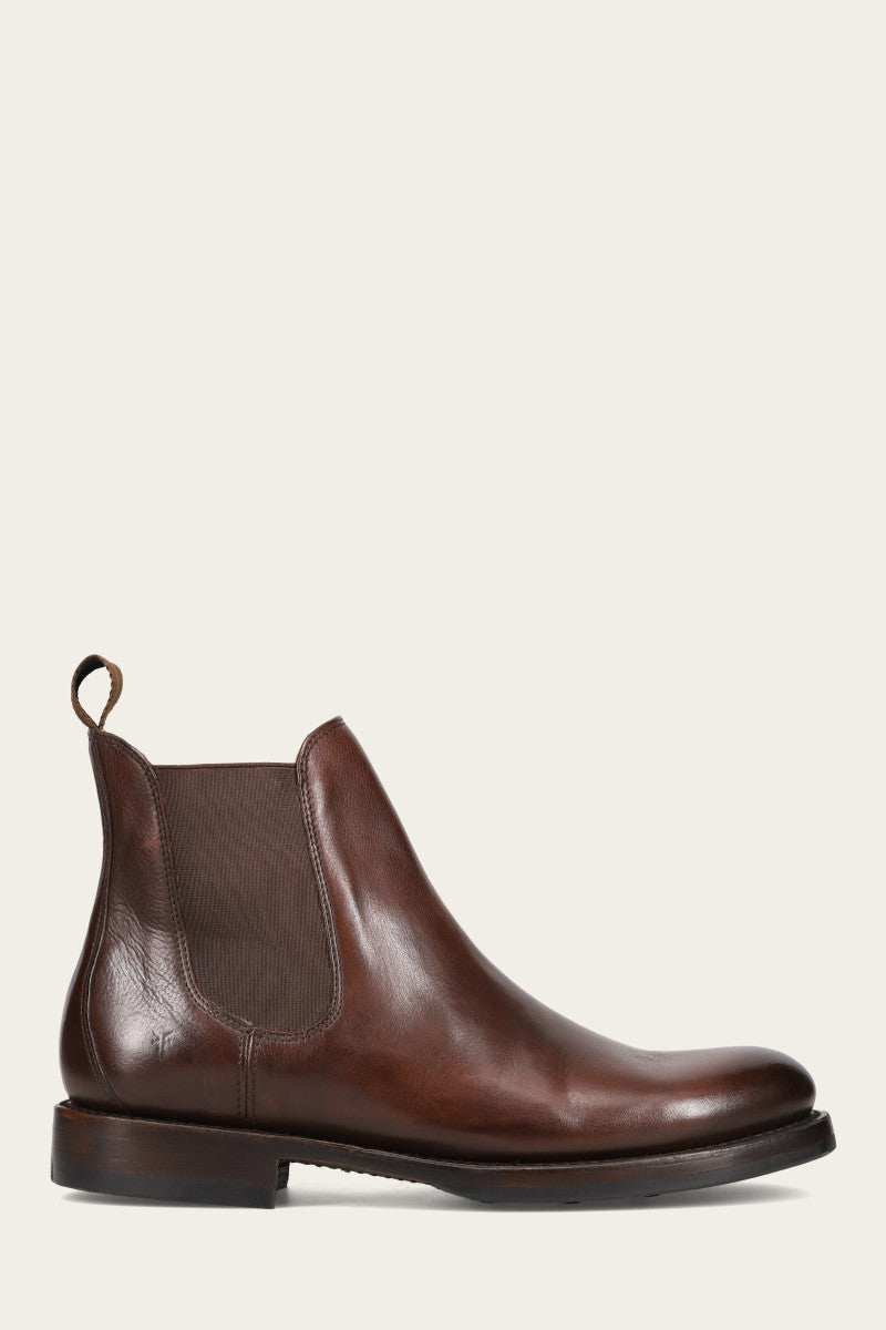 Dylan Chelsea Dark Brown Leather Boots for Women - Stylish & Comfortable Ankle Boots for Fall & Winter Fashion - Perfect for Casual Outfits, Office Wear & Night Out