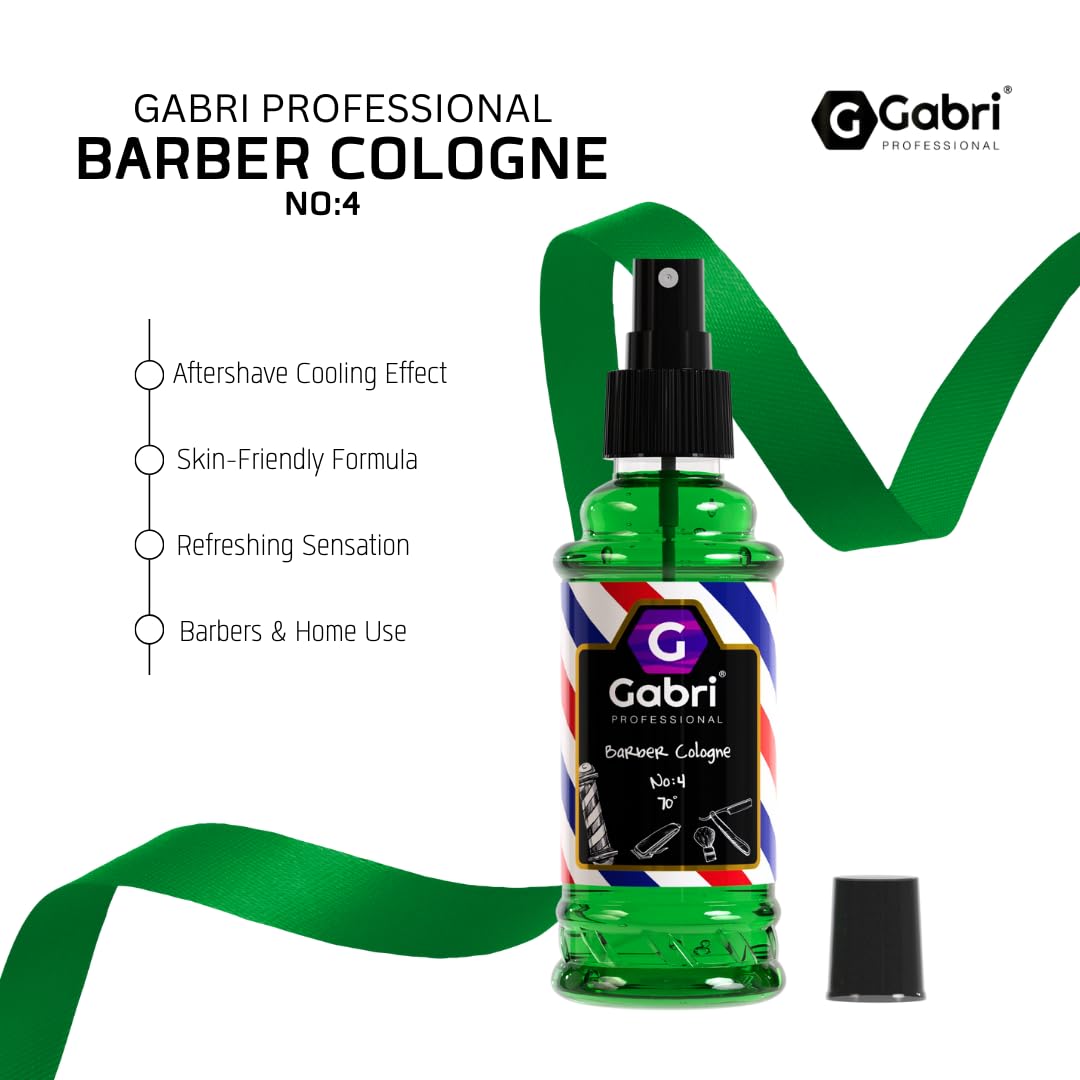 Gabri Men's Cologne 150ml - Eau De Toilette for Men, Aftershave & Barber Cologne with Mint, Amber & Fresh Aromatic Notes - Subtle Sweetness & Long-Lasting Fragrance (No4) - Perfect for Daily Wear, Date Nights & Special Occasions