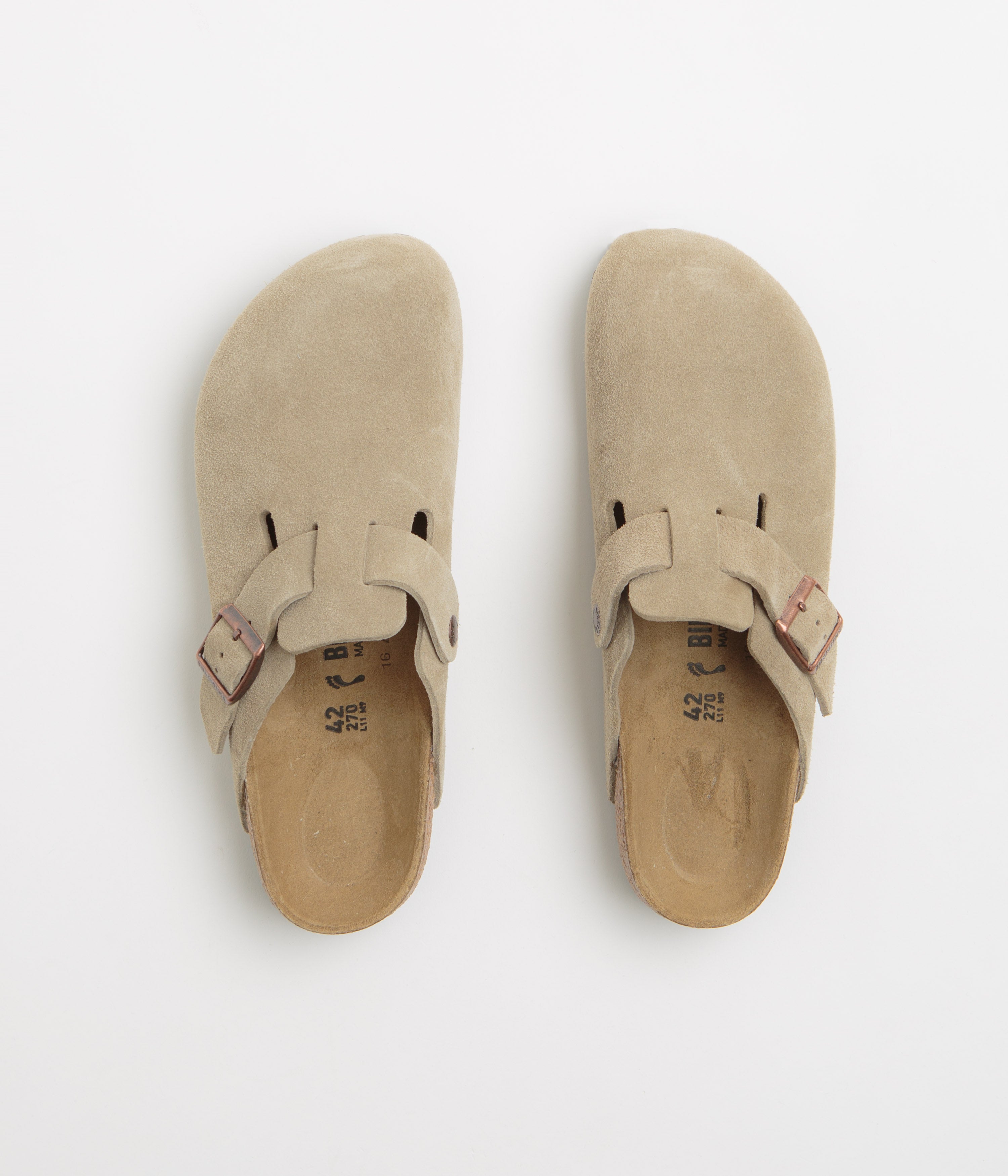 Birkenstock Boston Narrow Sandals for Women - Comfortable Taupe Suede Clogs | Perfect for Casual Wear, Home & Office