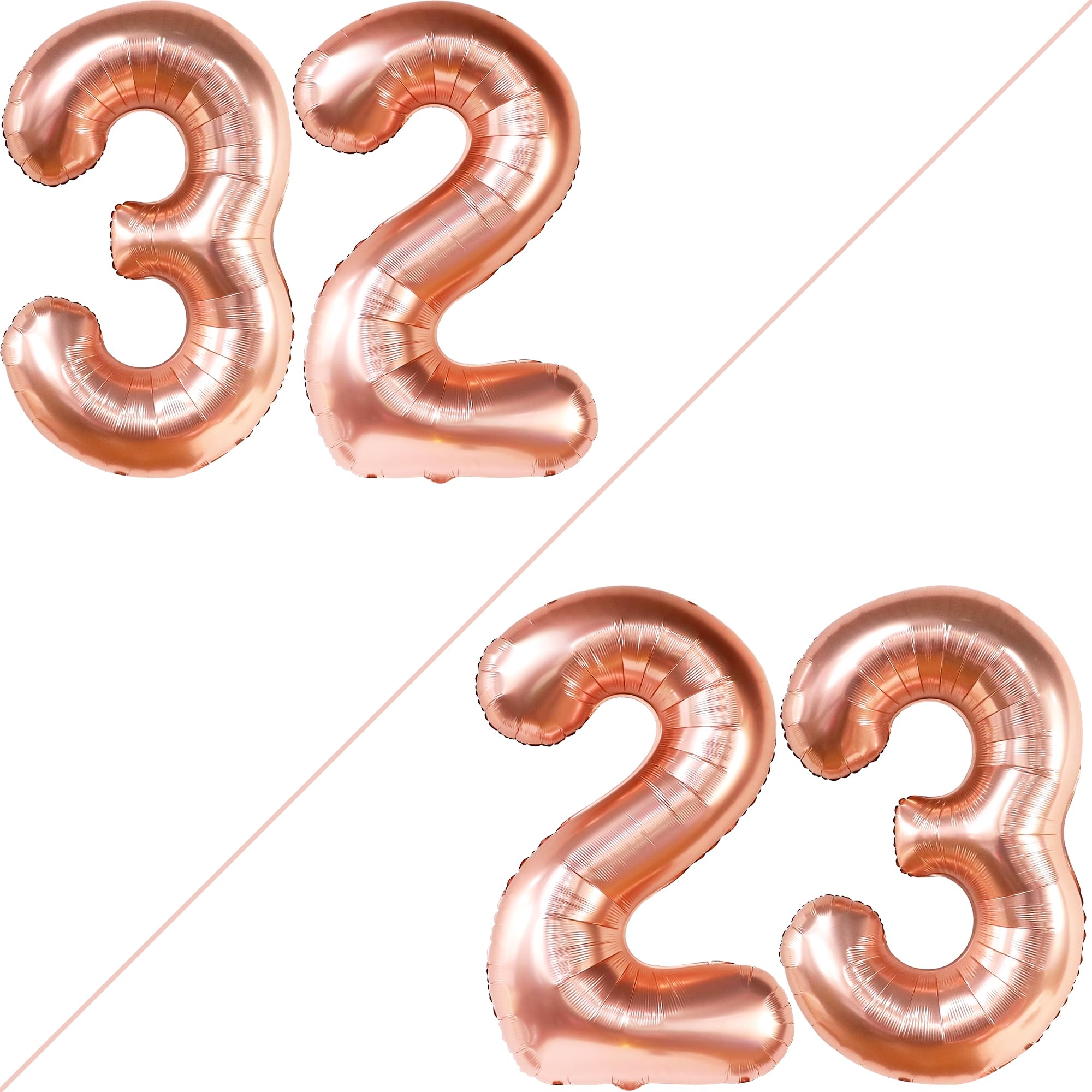 KatchOn 40 Inch Rose Gold 32 Balloon Numbers - Large Foil Birthday Balloons for Women's 32nd Birthday Party Decorations | Perfect for Milestone Celebrations, Photo Backdrops & Surprise Decor
