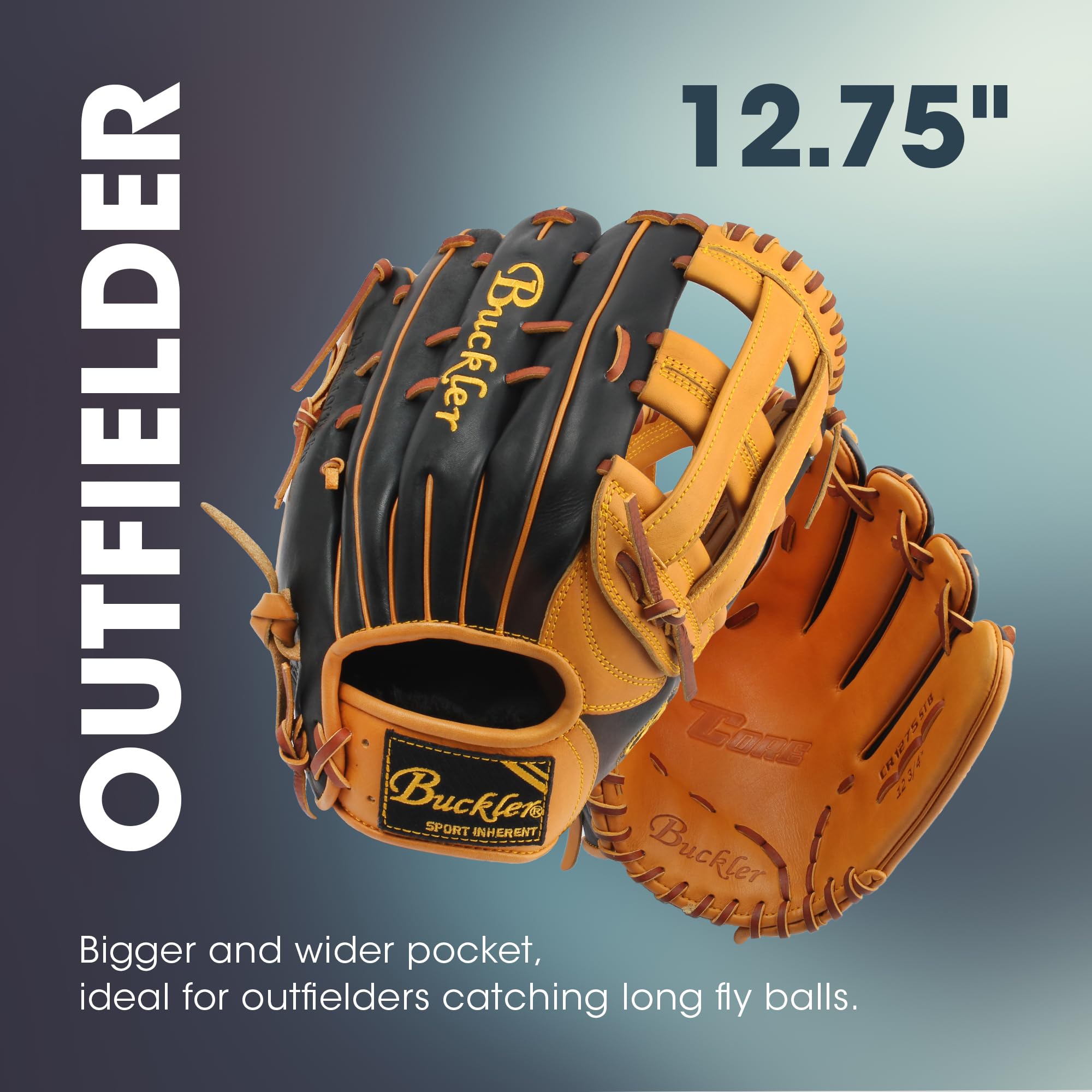 Buckler 'Core' Series Kip Leather Adult Baseball Gloves - 12.75