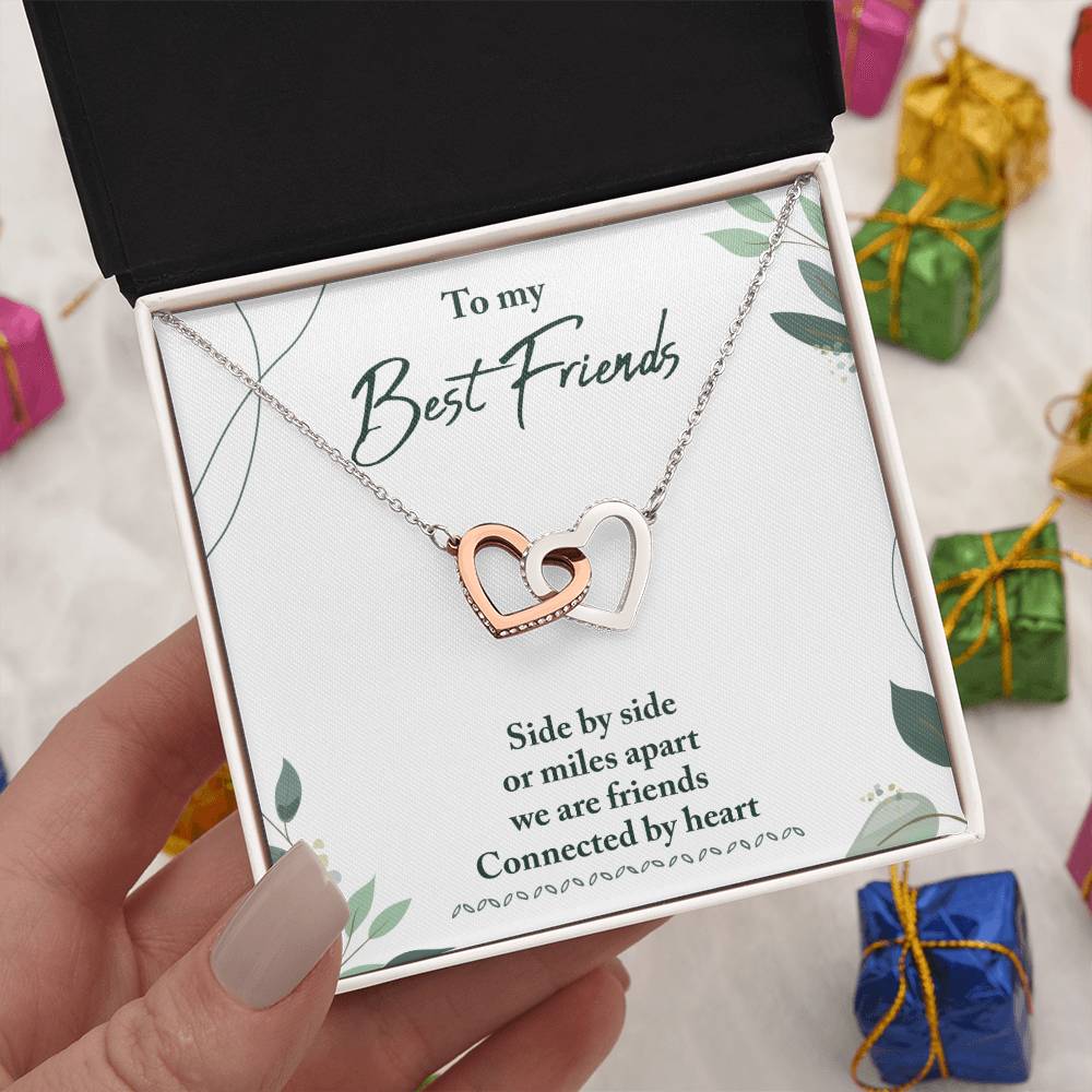 Best Friend Gifts - Long Distance Friendship Gifts for Her/Him - Heart Connection Keepsake - Perfect for Birthday, Anniversary & Miss You Moments