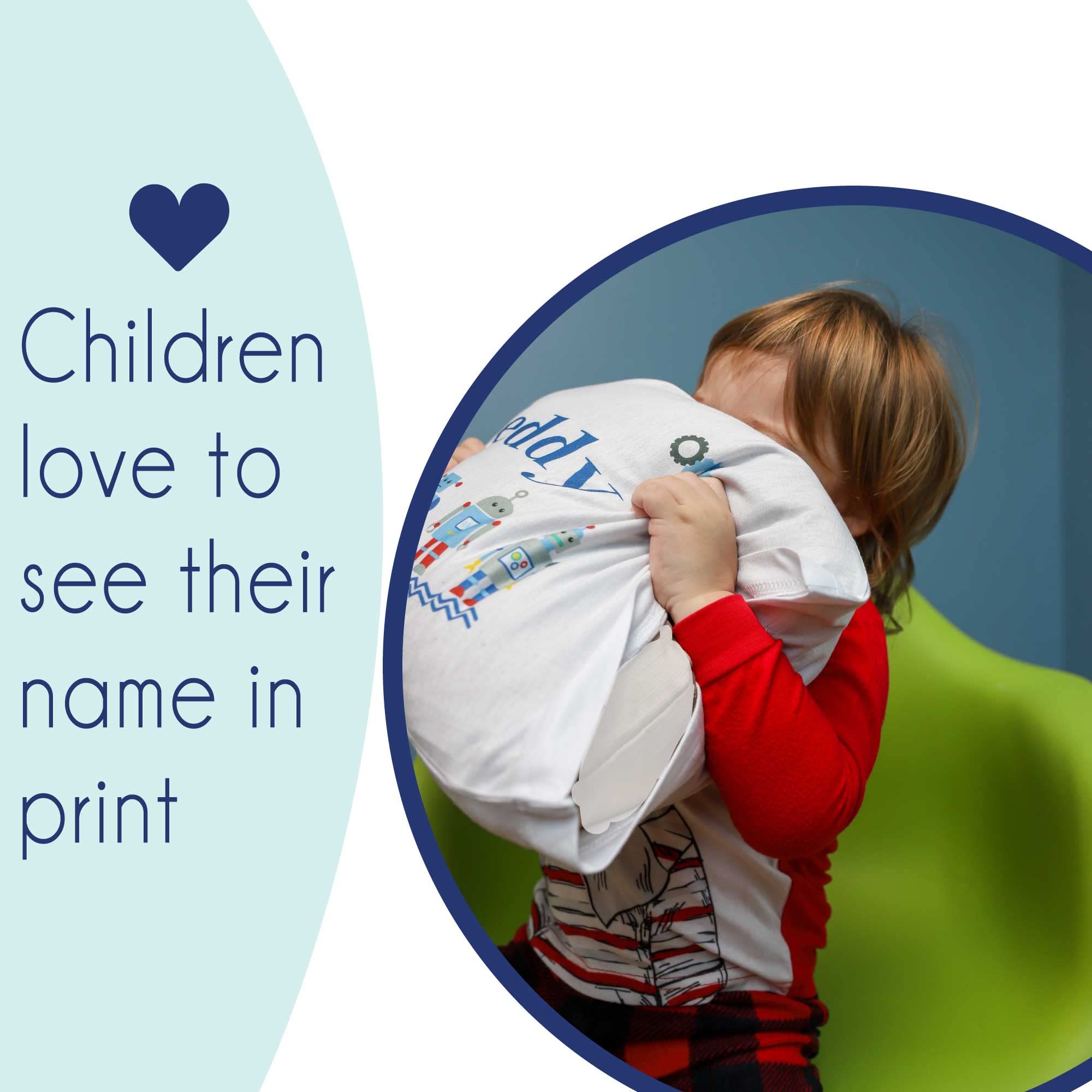 Personalized Monkey Boy's Pillowcase for Toddlers - Soft Kids Bedding Set for Nursery, Daycare & Travel - Cute Baby Gift Idea
