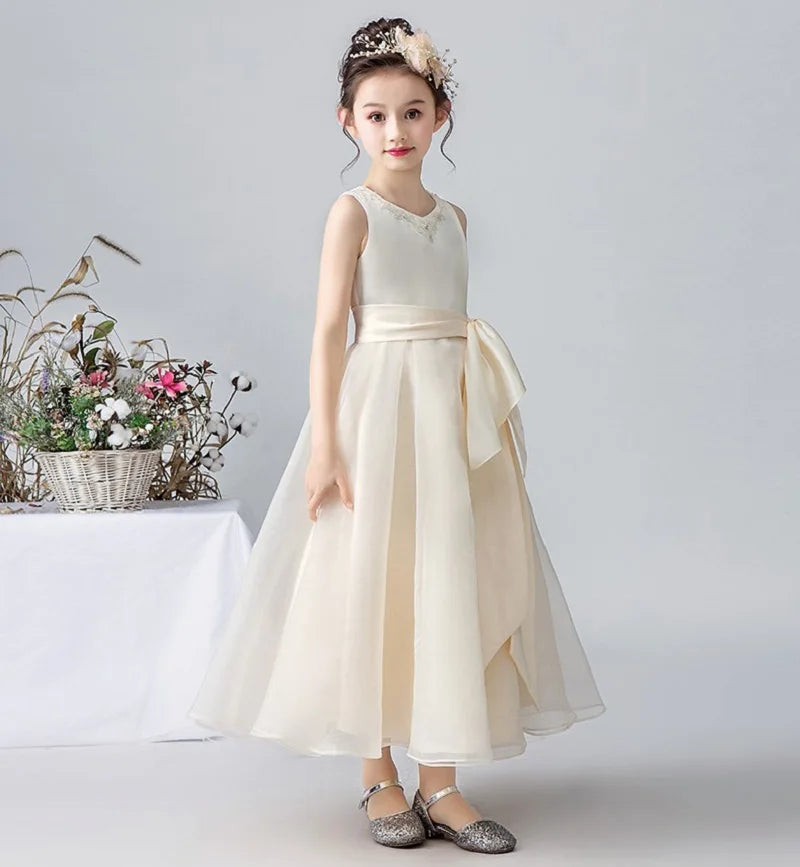 Elegant Cap Sleeve Princess Pageant Dress for Wedding, Birthday Party, Junior Bridesmaid | Perfect for Formal Events, Prom, Quinceañera & Special Occasions