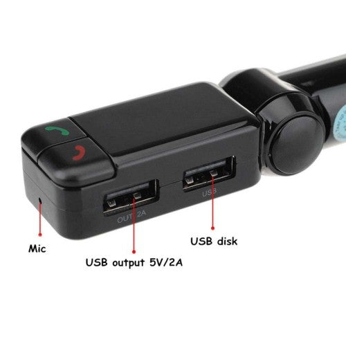 Bluetooth FM Transmitter for Car - Hands-Free Calling, USB Charger, AUX & MP3 Player - Wireless Car Kit for Music Streaming & Phone Calls While Driving