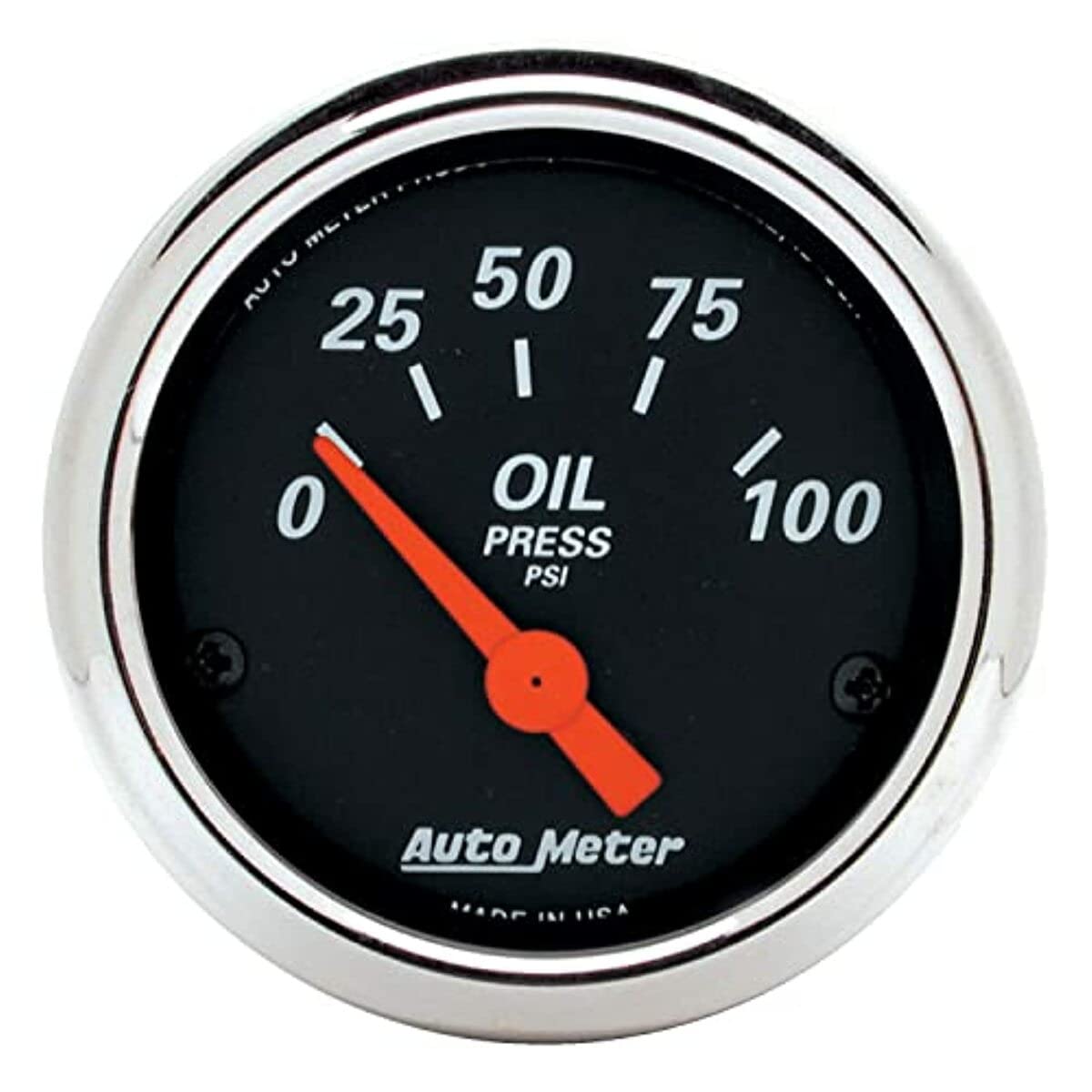 1426 Designer Black Oil Pressure Gauge - High Precision Automotive Gauge for Engine Performance Monitoring - Perfect for Cars, Trucks & Motorcycles