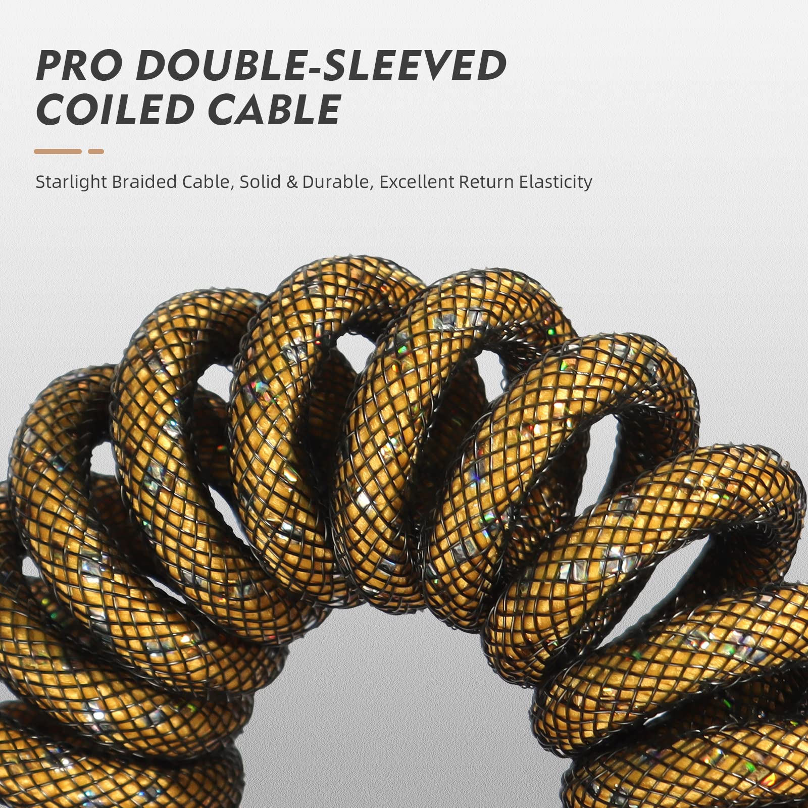 MAMBASNAKE C03 USB-C Gaming Keyboard Cable - Nylon Braided, Aviator Connector for Mechanical Keyboards | Esports & Streaming Setup