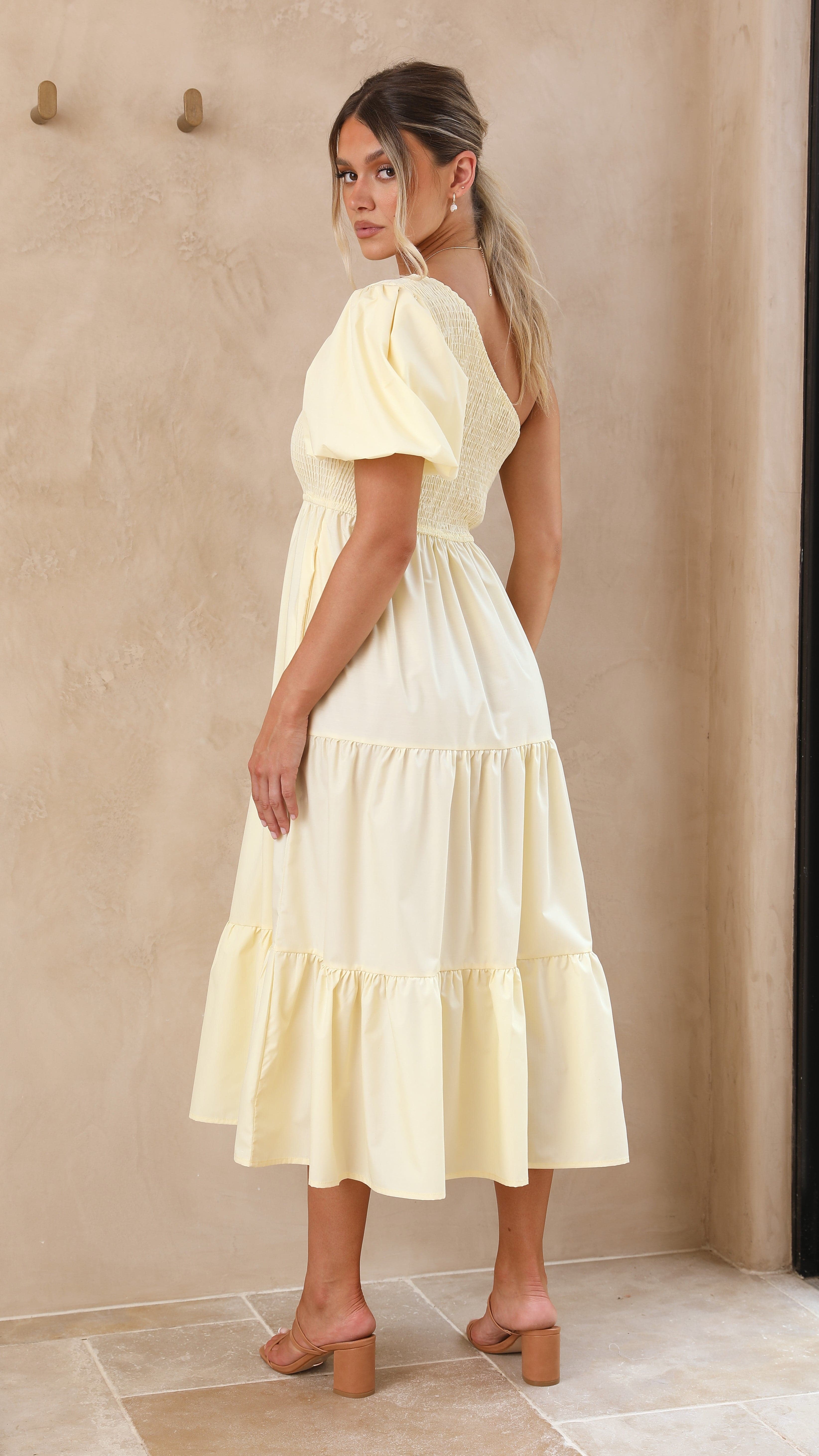 Frankie Maxi Dress for Women - Flowy Long Summer Dress in Yellow | Perfect for Beach, Vacation & Casual Outings