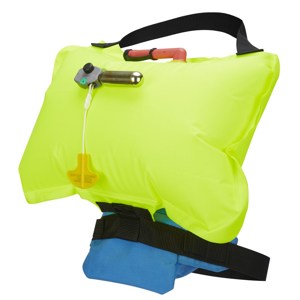 Mustang Minimalist Belt Pack PFD - US Coast Guard Approved Life Jacket for Kayaking, Boating & Water Sports (Azure Blue)
