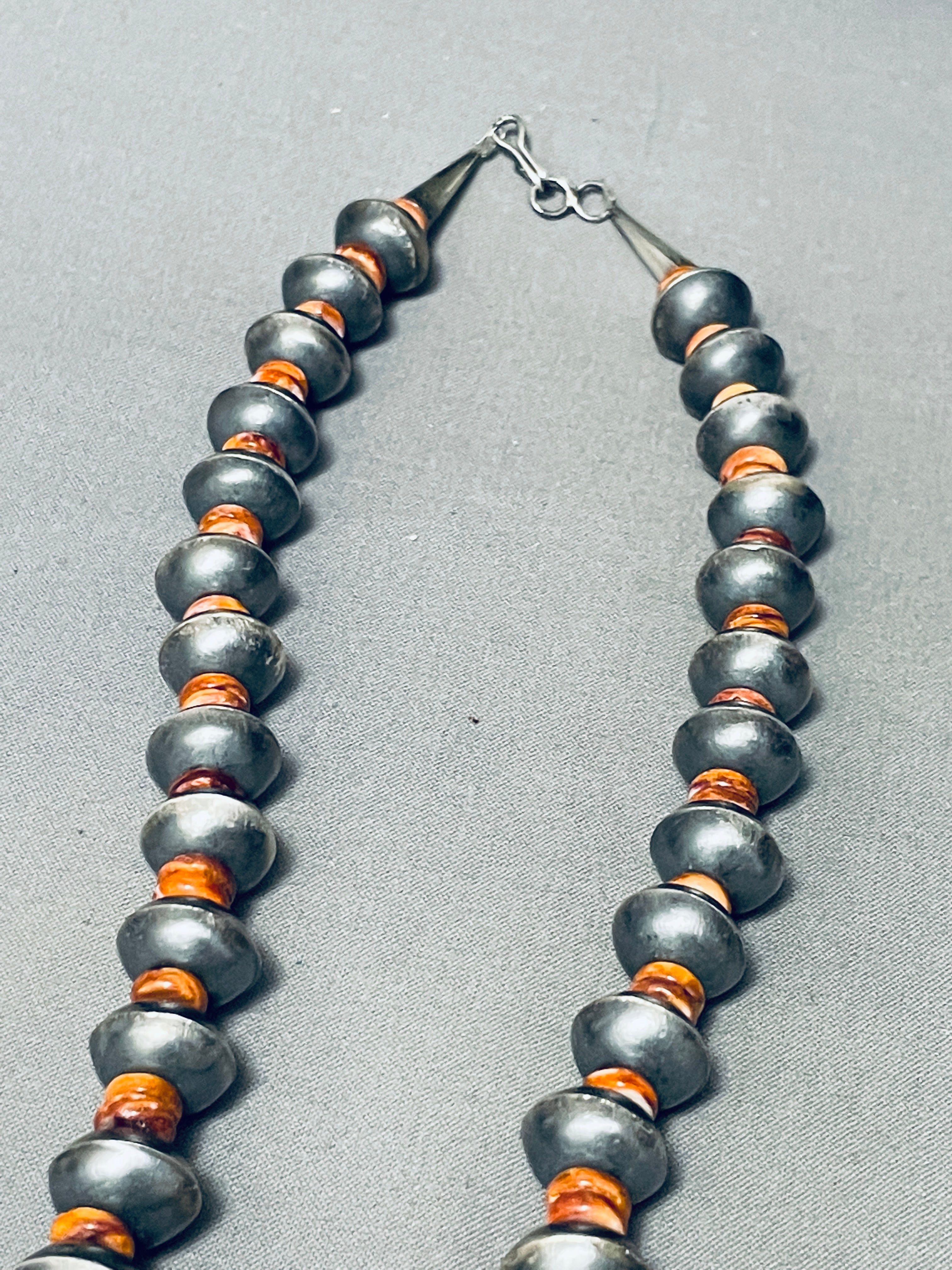 Handmade Navajo Sterling Silver Shell Necklace - 148g Authentic Native American Jewelry - Perfect for Boho Fashion, Cultural Events & Gift Giving