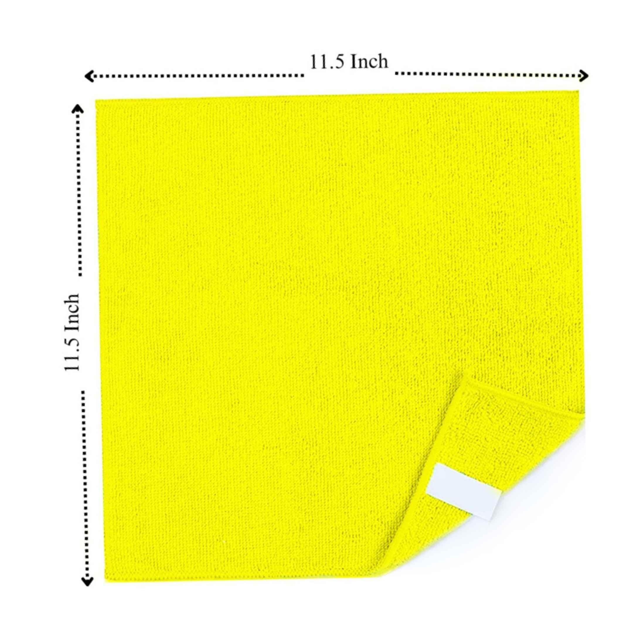 Premium Microfiber Cleaning Cloths - 24 Pack Yellow (300gsm) - Super Absorbent Kitchen Towels, Household Cleaning & Car Detailing - Streak-Free for Glass, Dishes & Electronics