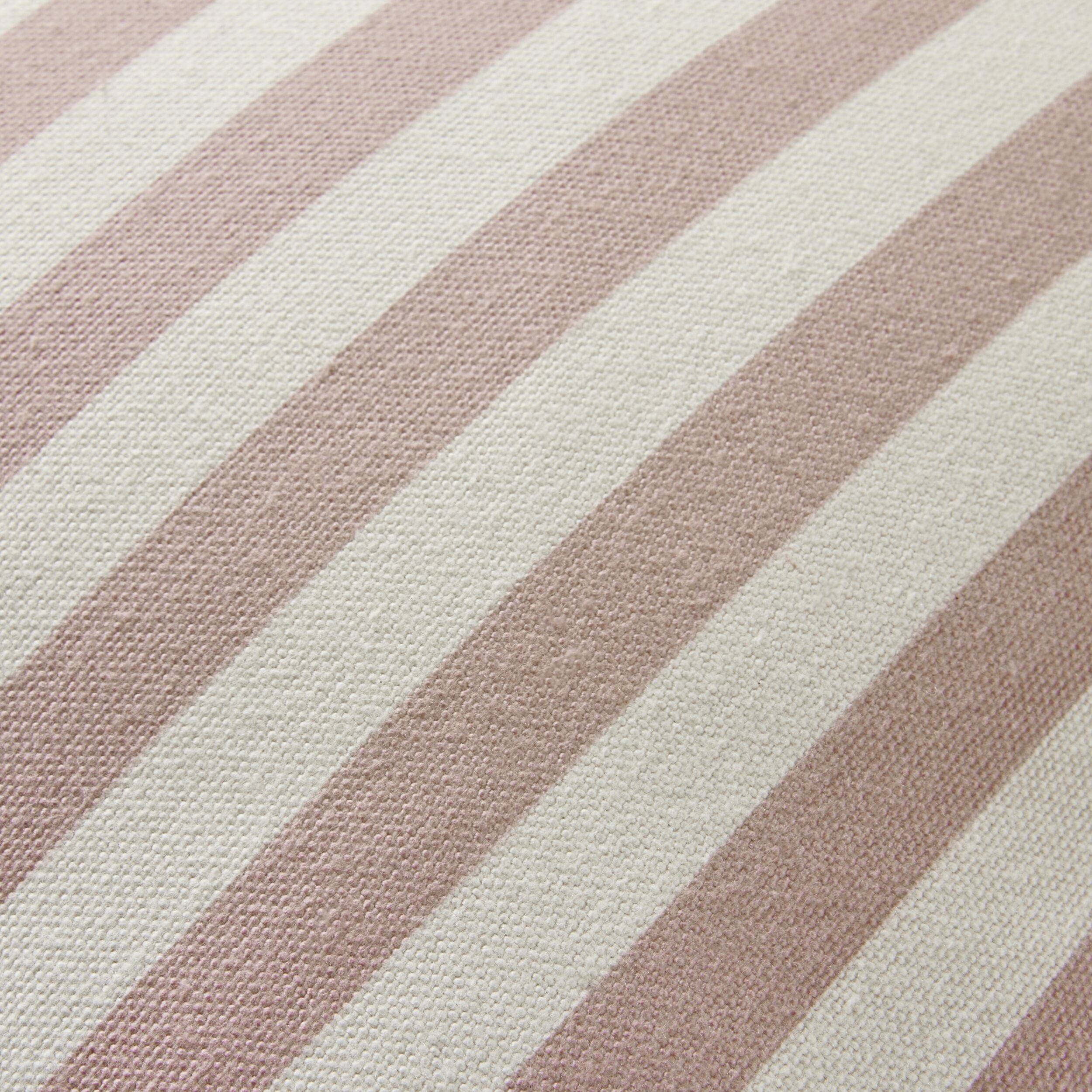 Aruba Scallop Edge Stripe Taupe Decorative Throw Pillow Cover 45x45cm - Perfect for Sofa, Bed, Couch & Home Decor