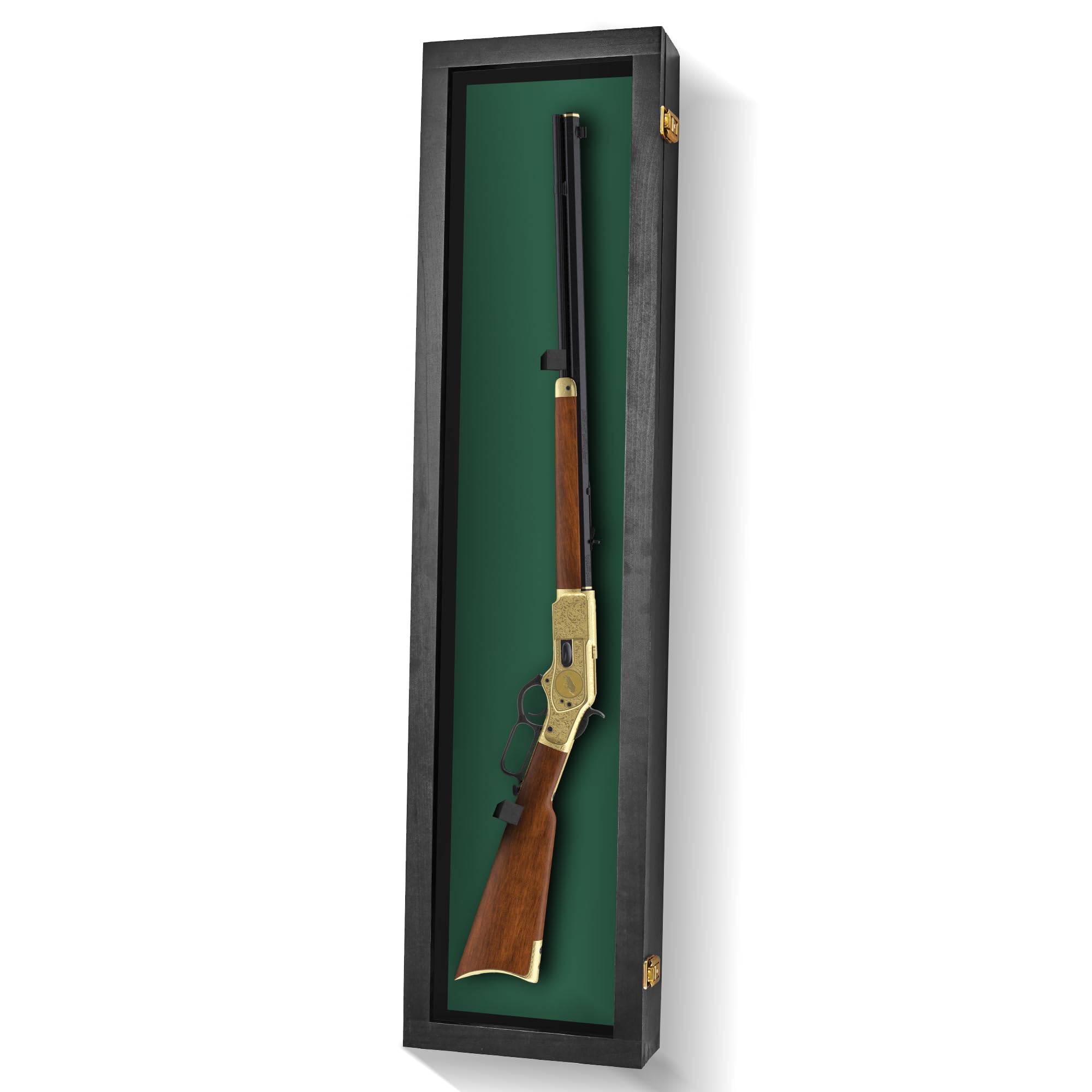Lockable Gun Display Case for Rifles & Shotguns - Acrylic Door Wall Mount Cabinet for Firearms & Swords - Secure Storage for Home, Office, or Gun Range