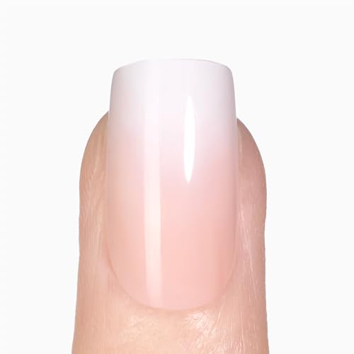 6-Short Squaoval Ombre Nails