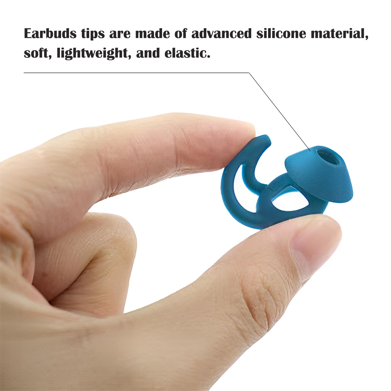 DMZHY 3 Pairs Replacement Earbud Tips - Compatible with Bose Sport & QuietComfort Earbuds II - Blue Small Size - Perfect for Workouts, Running & Noise Isolation