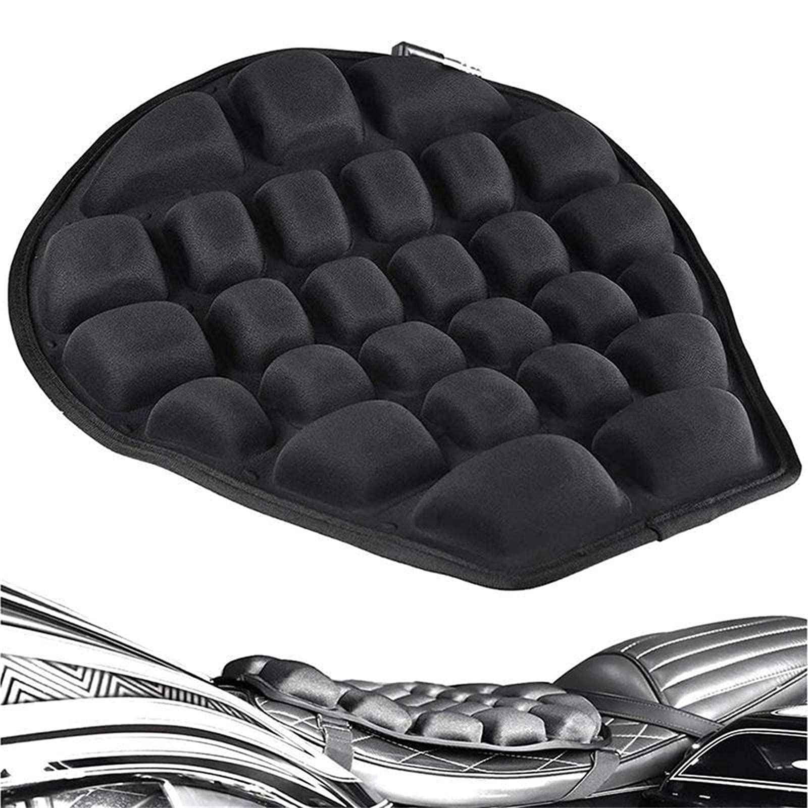 Air Motorcycle Seat Cushion - Shock Absorption & Cooling Pad for Riding Comfort