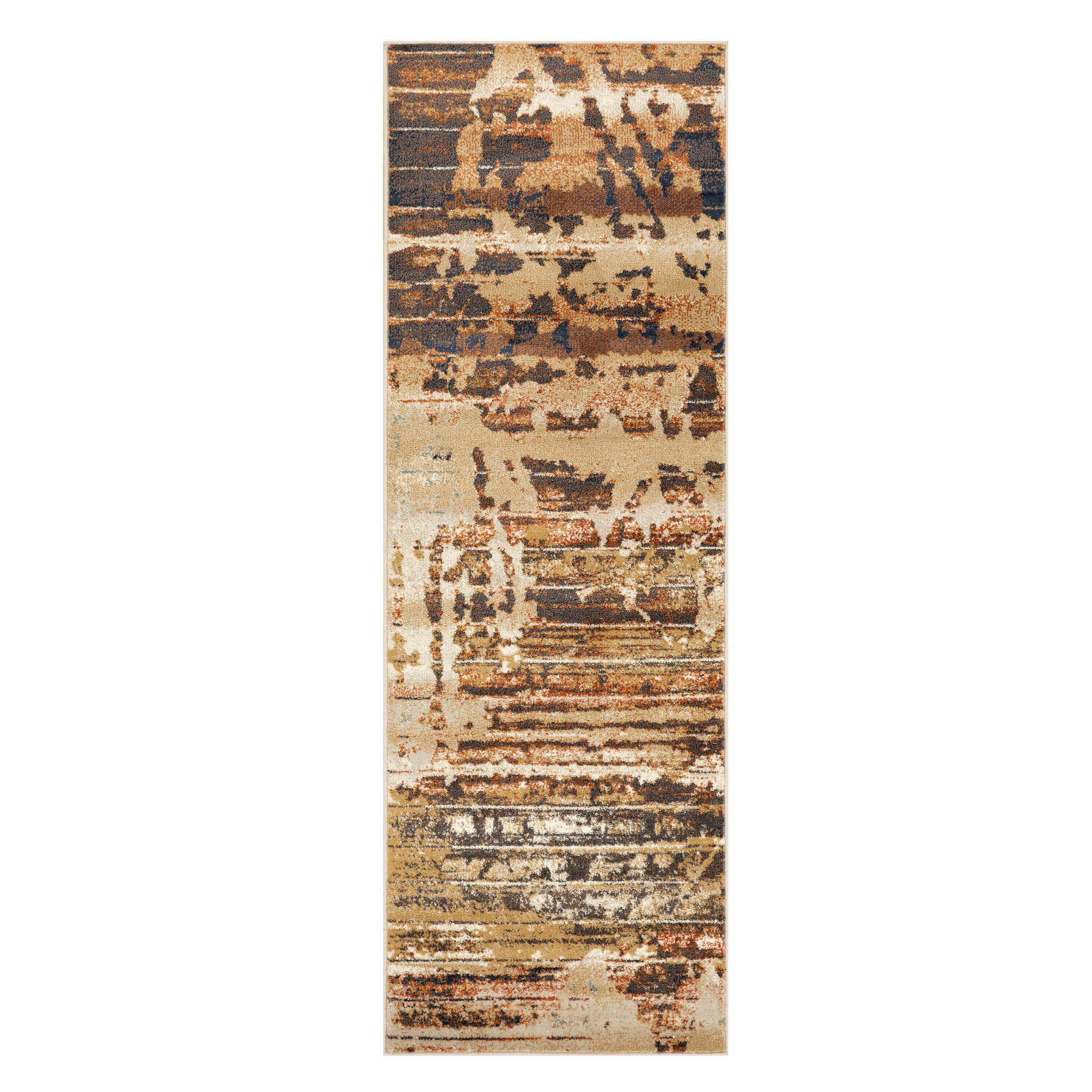 Damara Splatter Abstract Indoor Area Rug or Runner - Non-Slip Modern Boho Decor for Living Room, Bedroom, Entryway
