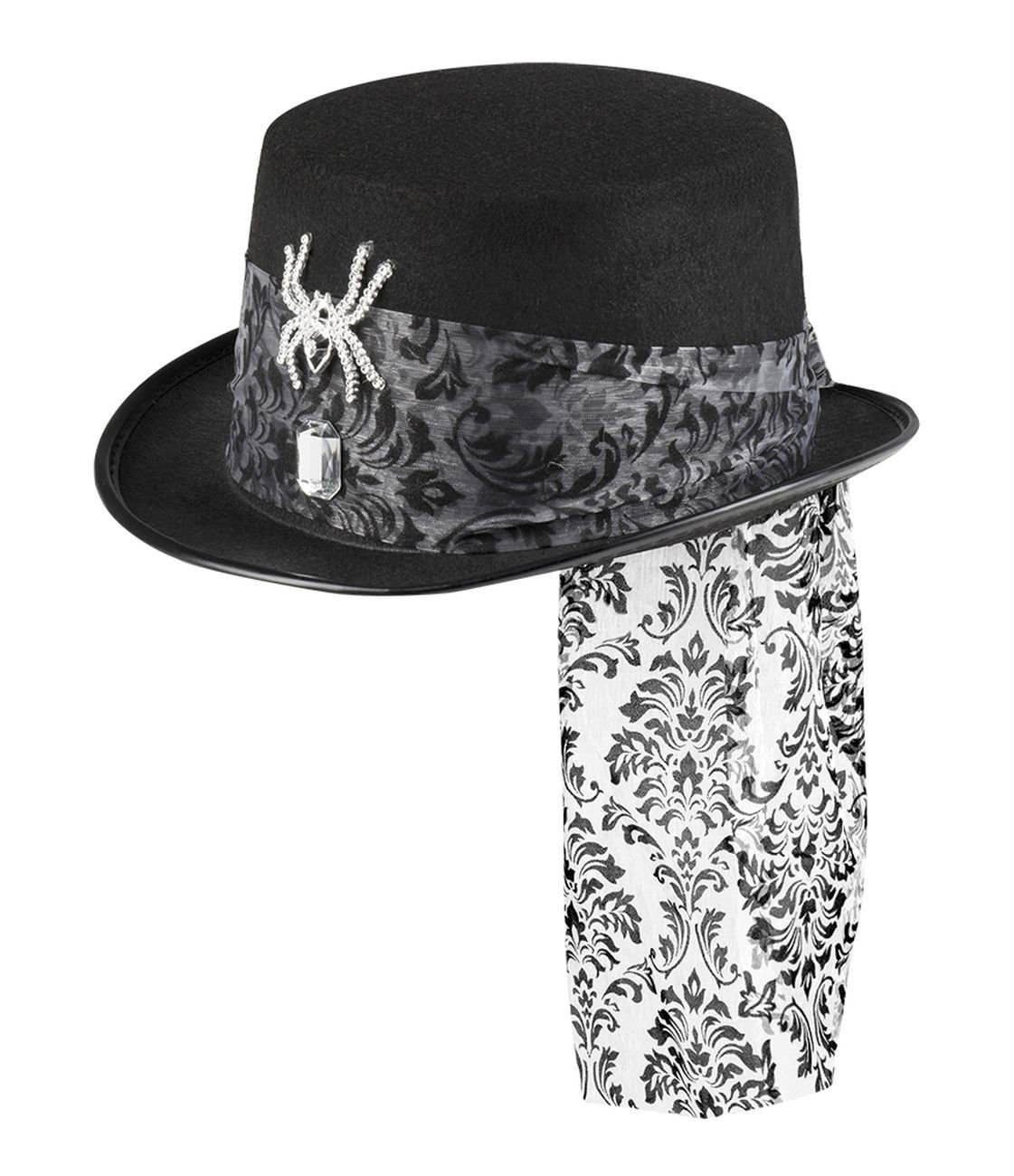 Boland 96992 Black Glitter Spider Hat - Standard Size Halloween Costume Accessory for Women, Men & Kids - Perfect for Halloween Parties, Cosplay & Themed Events
