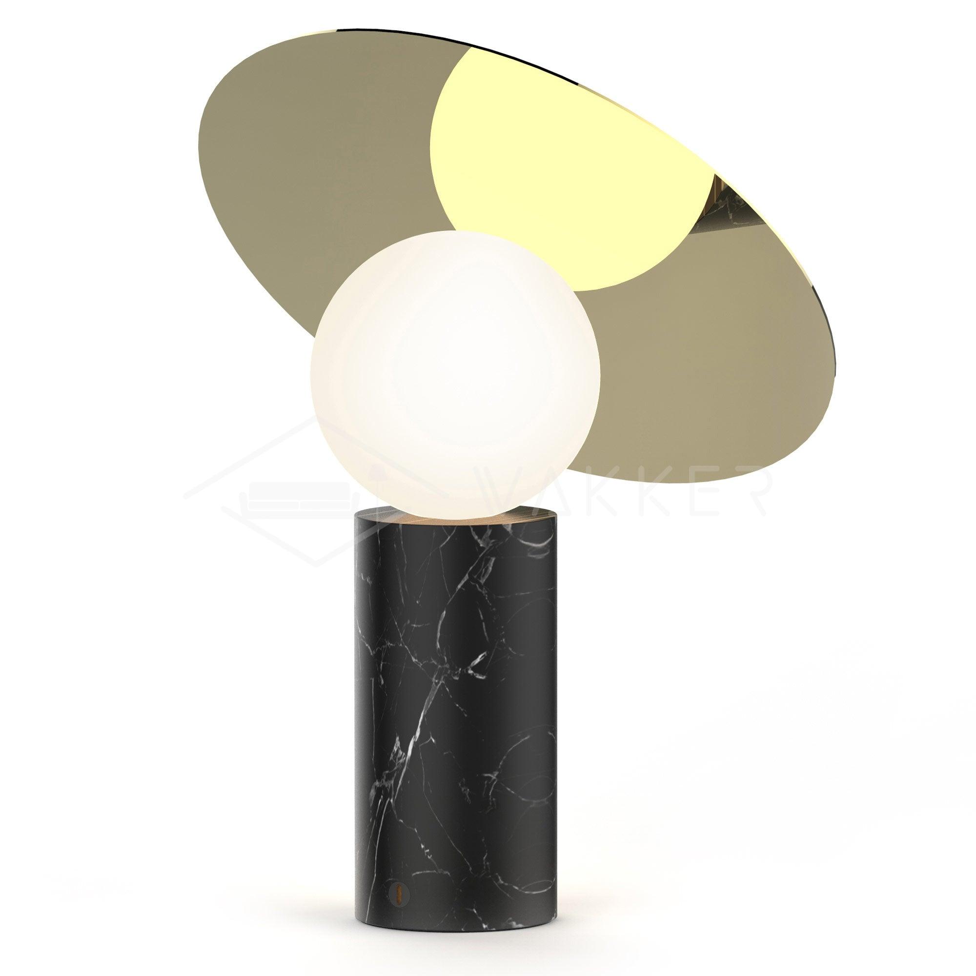 Modern Bola Disc Table Lamp - Sleek LED Bedside Lighting for Bedroom, Living Room & Office - Stylish Home Decor & Ambient Light for Relaxation