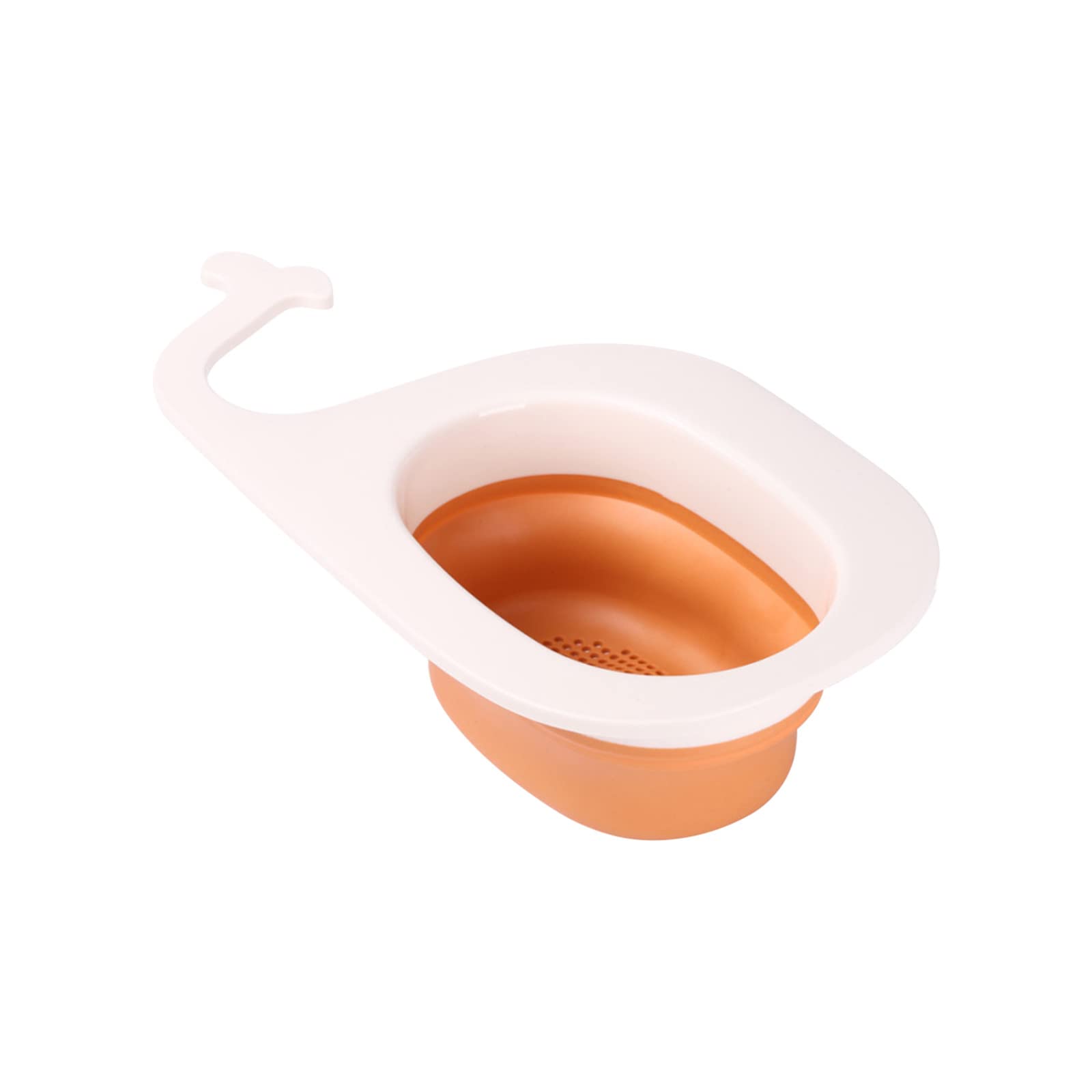 Foldable Hanging Kitchen Sink Basket - Leftover Food Filter & Drain Shelf for Fruits, Vegetables, Dishes - Space Saving Organizer (Orange, Model 139B) - Perfect for Small Kitchens, RVs & Camping