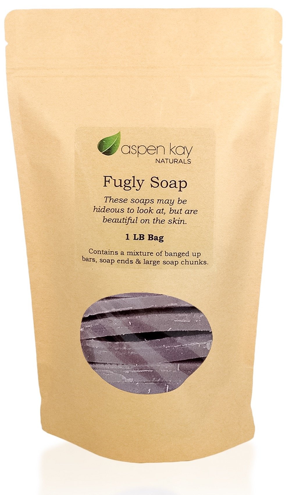 Aspen Kay Naturals - 1 Pound Bag of Natural & Organic Soap Ends, Chunks & Bars (Lavender & Goat Milk) for Bath, Shower & Hand Washing - Eco-Friendly Skincare Solution