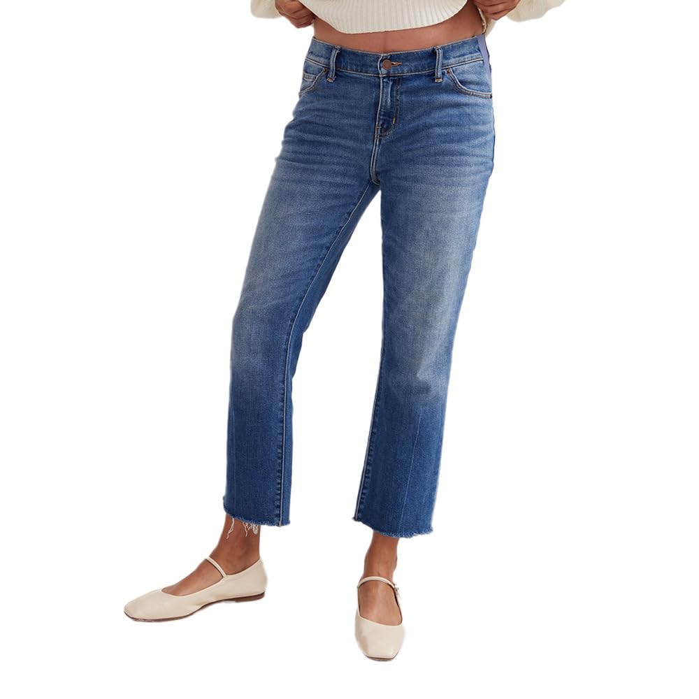 HATCH Collection Maternity The Crop Jeans - Under Belly Fit Cotton Denim for Pregnant Women - Plus Size & Extended Sizing - Perfect for Casual Wear, Work & Everyday Comfort During Pregnancy