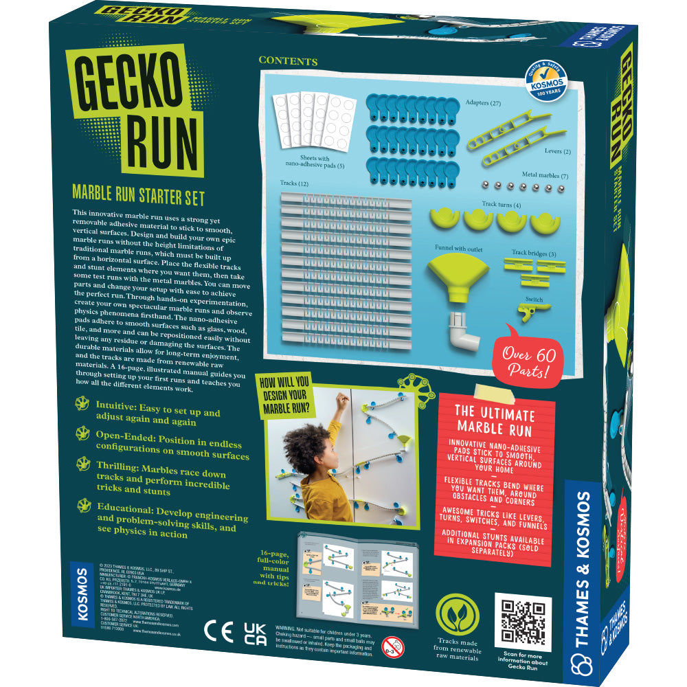 Gecko Run Marble Run Starter Set - Fun Educational STEM Toy for Kids - Perfect for Indoor Play, Birthday Gifts & Family Game Nights