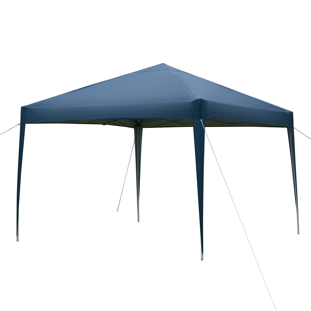 10x10 Feet Pop Up Canopy Tent - Waterproof Instant Shelter for Outdoor Events, Weddings, Beach Parties, Picnics & BBQ | Portable Commercial Grade Canopy with Carry Bag | Perfect for Backyard, Camping & Tailgating (Blue)