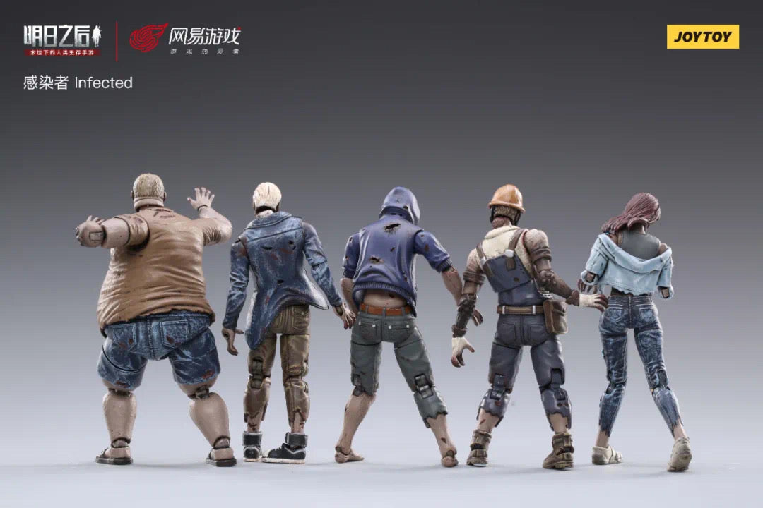 1/18 JOYTOY 3.75 Inch Zombie Action Figure Set (5PCS) - Life After Infected Person Series - Perfect for Horror Collectors, Diorama Displays & Tabletop Gaming Scenes