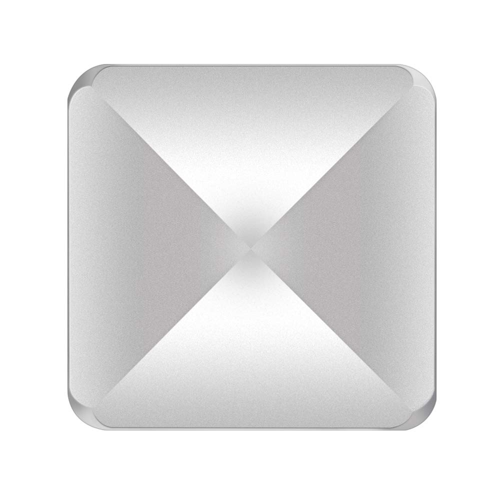 Metal Finger Spinner Toy - Quadrilateral Silver Desk Fidget Spinner for Stress Relief & Focus - Office, School, Travel Anxiety Relief Gadget - Perfect for ADHD, Boredom & Stress Management