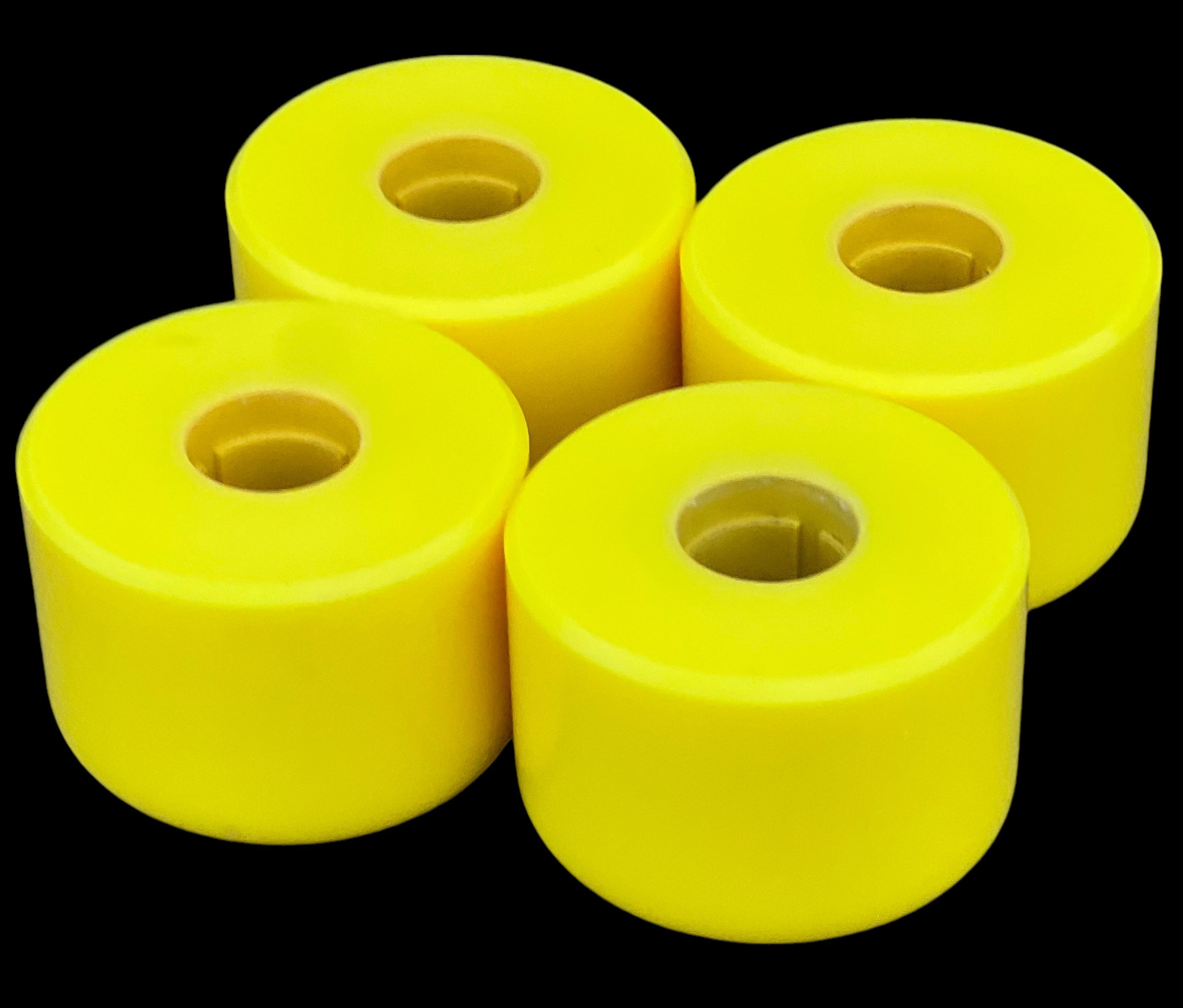 G&S YoYo 63mm 86a Yellow FlatBack Skateboard Wheels - High Performance Wheels for Street Skating, Park Riding & Cruising