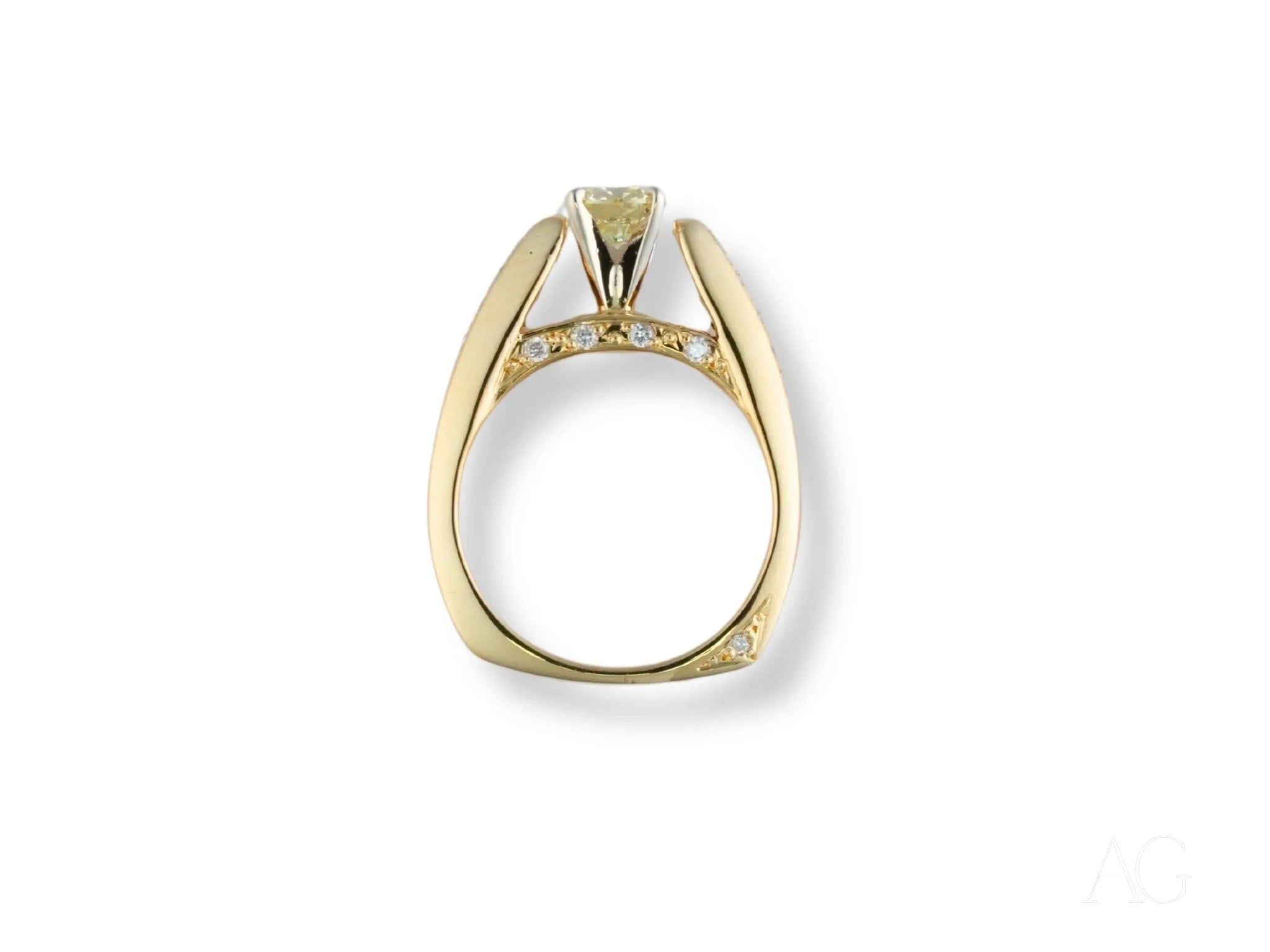 Embrace of Light Engagement Ring - Elegant Solitaire Diamond Ring for Women, 14K White Gold Wedding Band, Perfect for Proposals, Anniversaries & Romantic Occasions