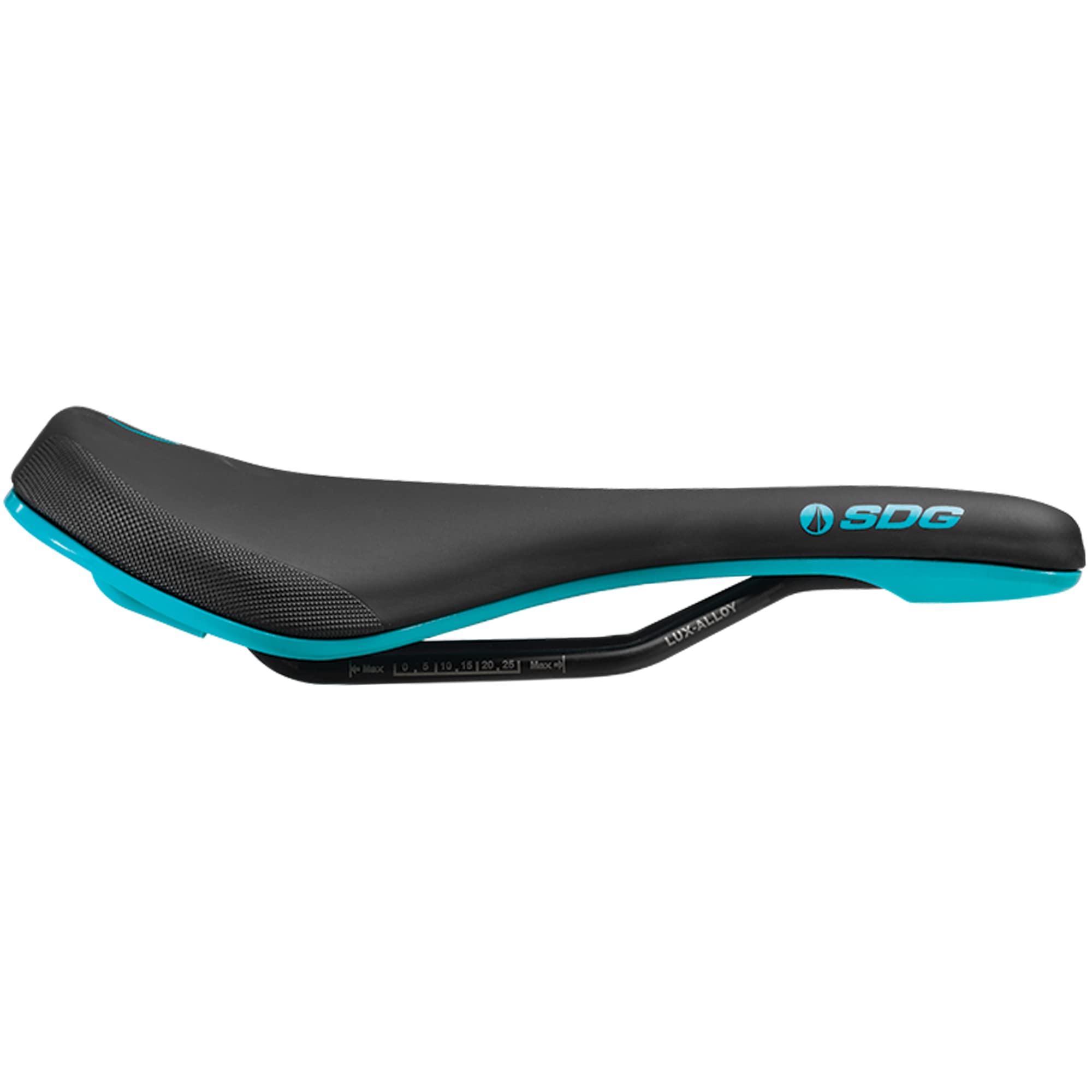 Selle Bel-Air 3.0 MAX Luxury Aluminum Bike Saddle - Black/Turquoise for Road & Mountain Biking
