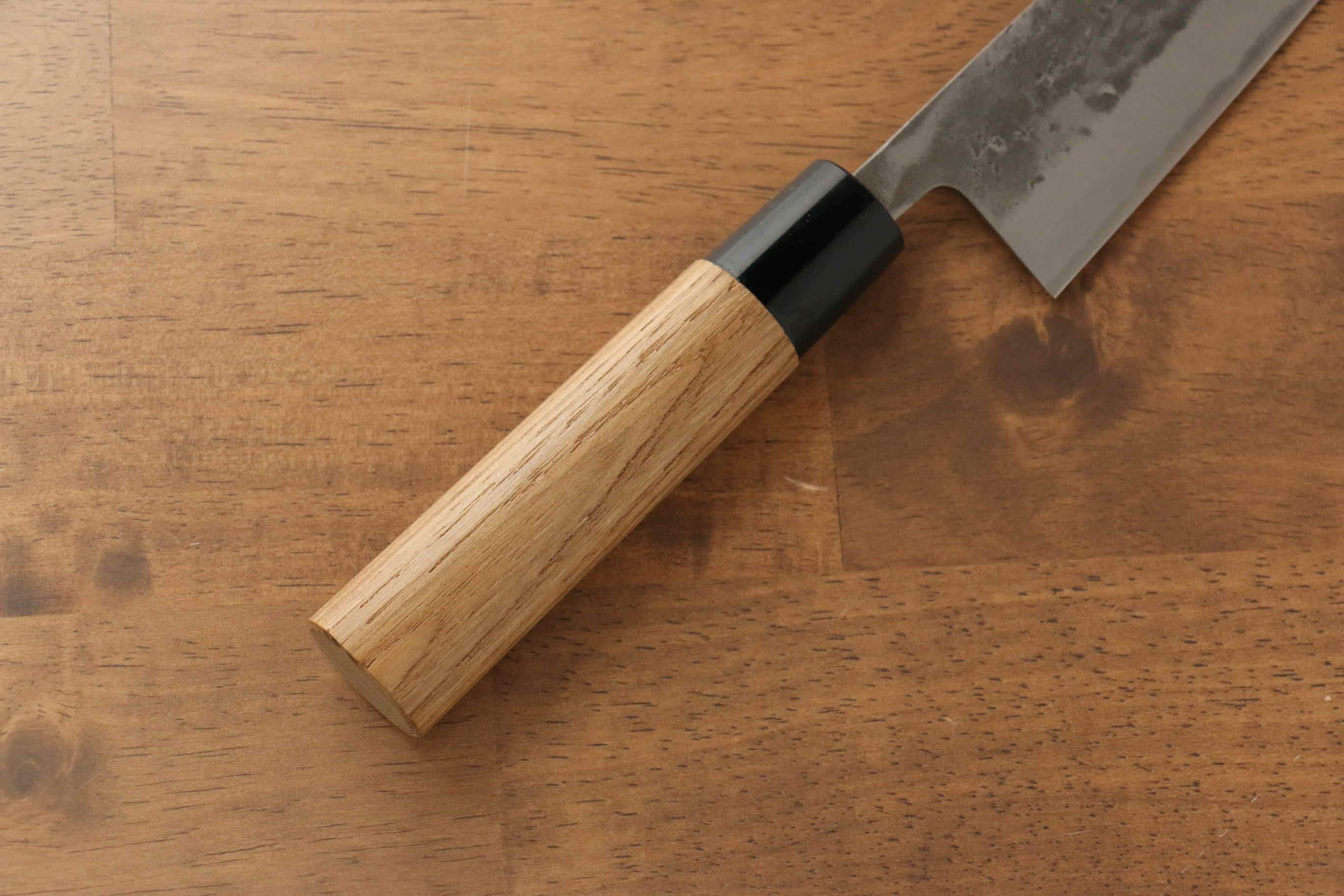 Premium Seisuke Blue Steel No.2 Nashiji Gyuto Japanese Chef Knife 180mm with Chestnut Handle - Perfect for Sushi, Meat Cutting & Professional Kitchen Use