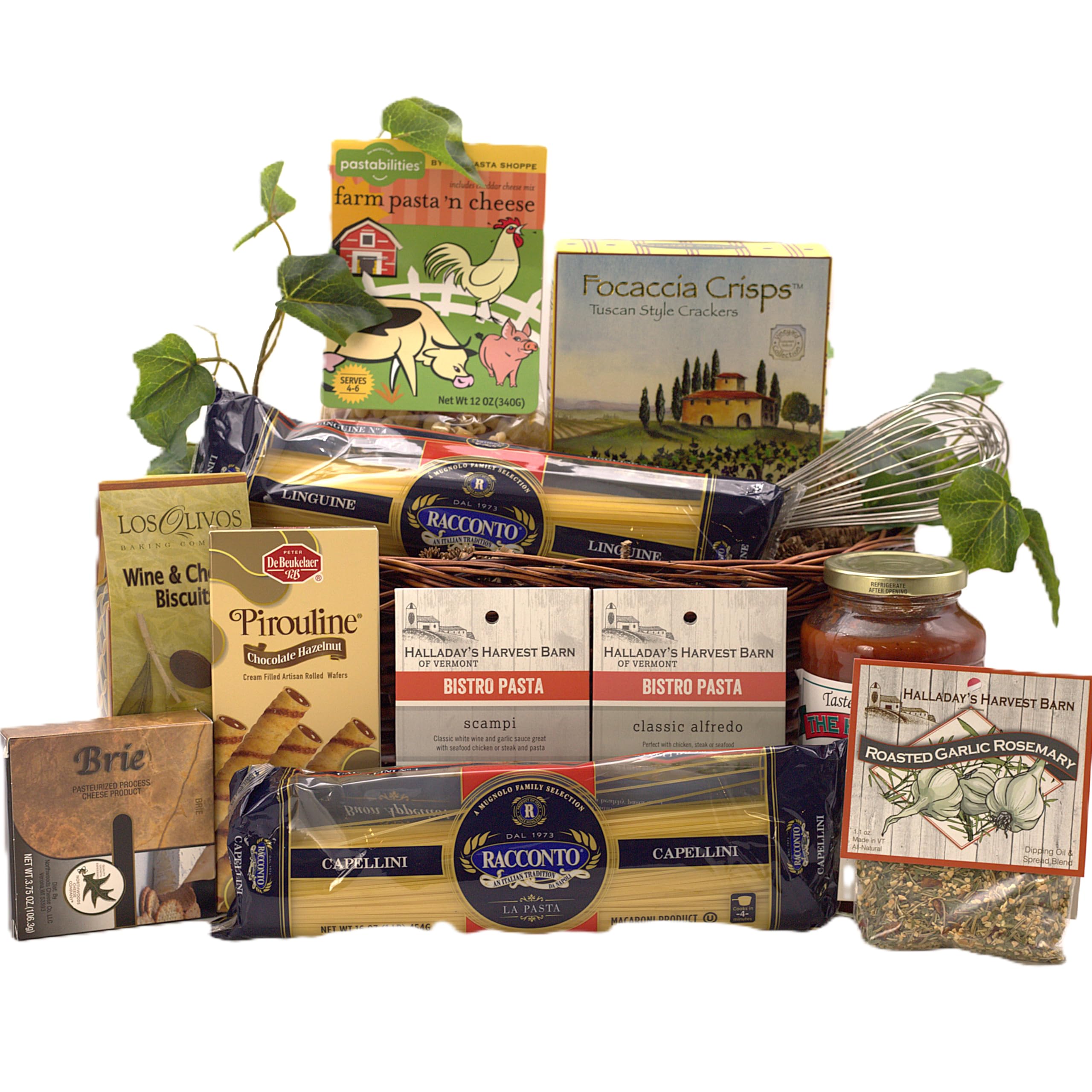 Gift Basket Village: Viva Italiano Deluxe Gourmet Gift Set - Premium Pasta, Authentic Italian Sauce, Artisan Crackers & Kitchen Essentials | Perfect for Holidays, Housewarming & Italian Food Lovers