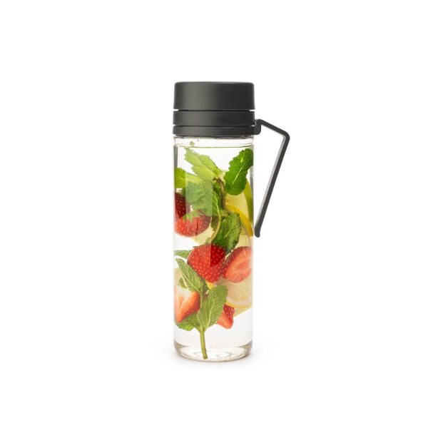 500ml Dark Grey Make & Take Water Bottle with Strainer - Perfect for Gym, Hiking & Outdoor Activities