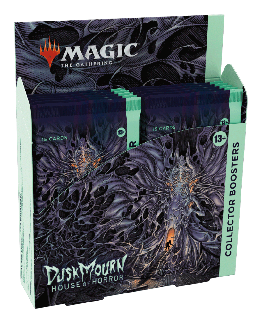 Magic: The Gathering Duskmourn House of Horrors Collector Booster Display Case (6 Boxes) - Perfect for MTG Draft Nights, Tournaments & Card Collectors
