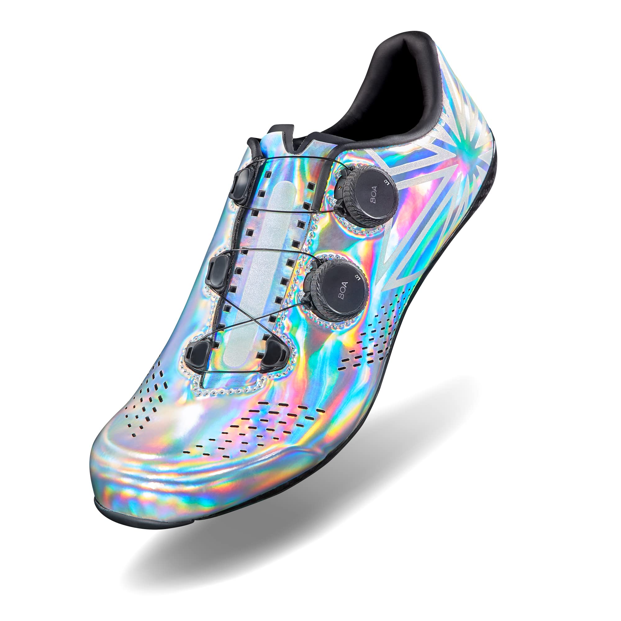 Supacaz Kazze Carbon Road Bike Shoes - Lightweight Holographic Design for Cycling & Racing | Perfect for Road Biking, Triathlons & Indoor Training