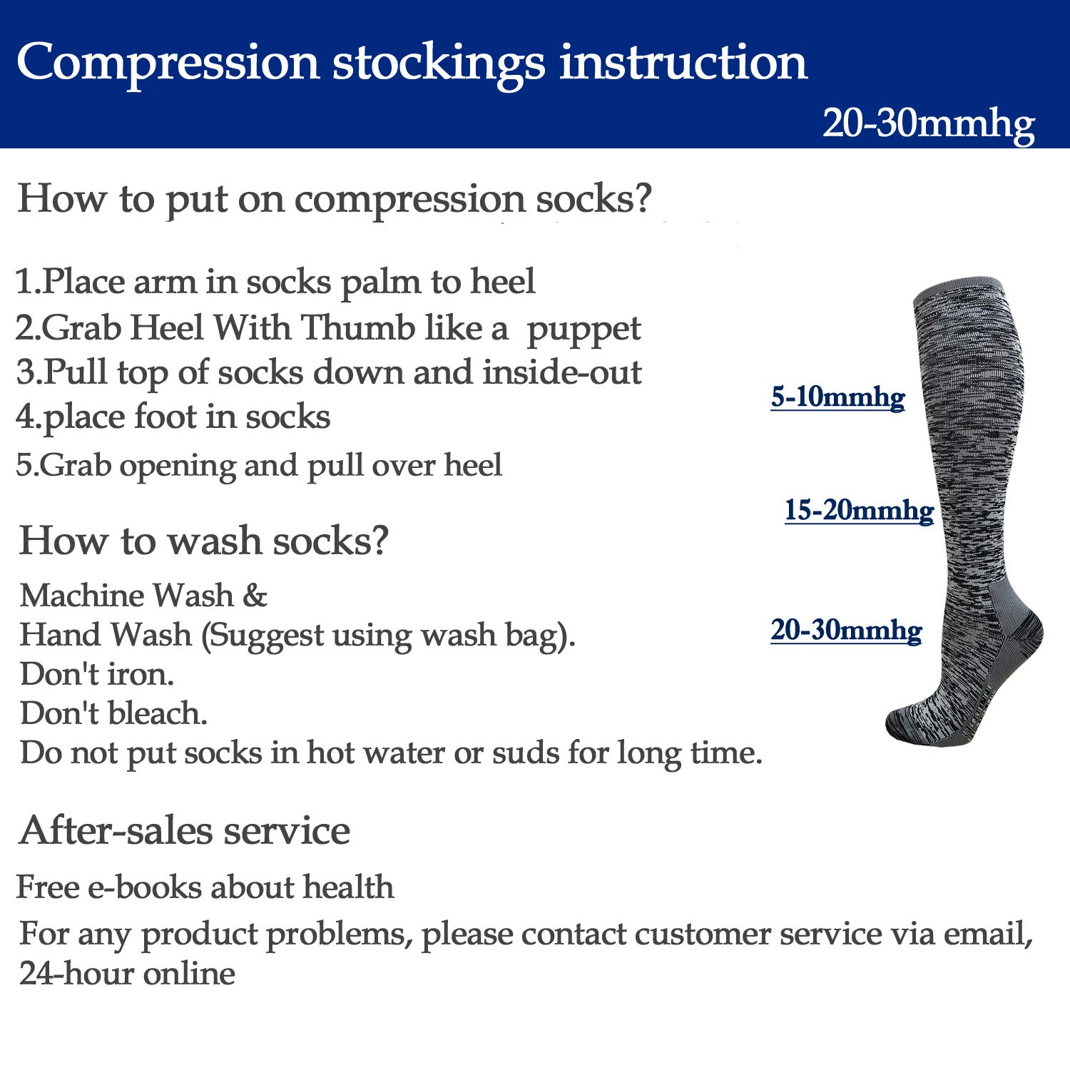 Hi Clasmix Graduated Compression Socks for Women & Men - Wide Calf Support Socks for Circulation, Pregnancy, Nurses, Running & Travel - Best for Varicose Veins Relief & Swollen Feet - Perfect for Workouts, Long Flights & Medical Professionals