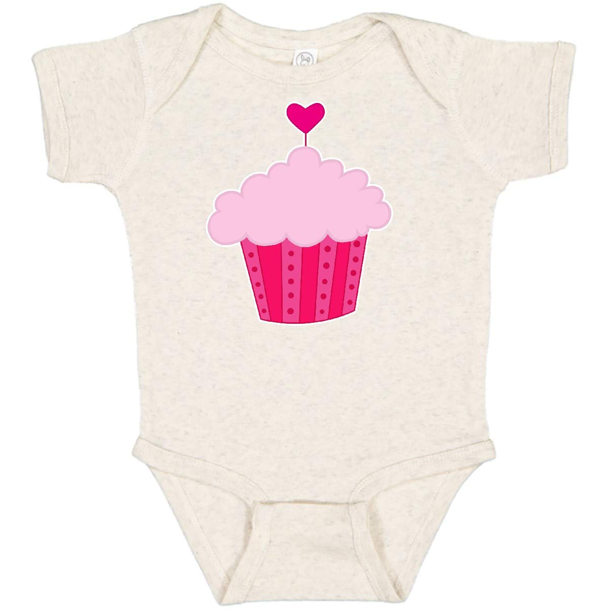Inktastic Pink Cupcake Baby Bodysuit - Cute & Soft Cotton Onesie for Newborns & Infants - Perfect for Birthdays, Baby Showers & Photo Shoots