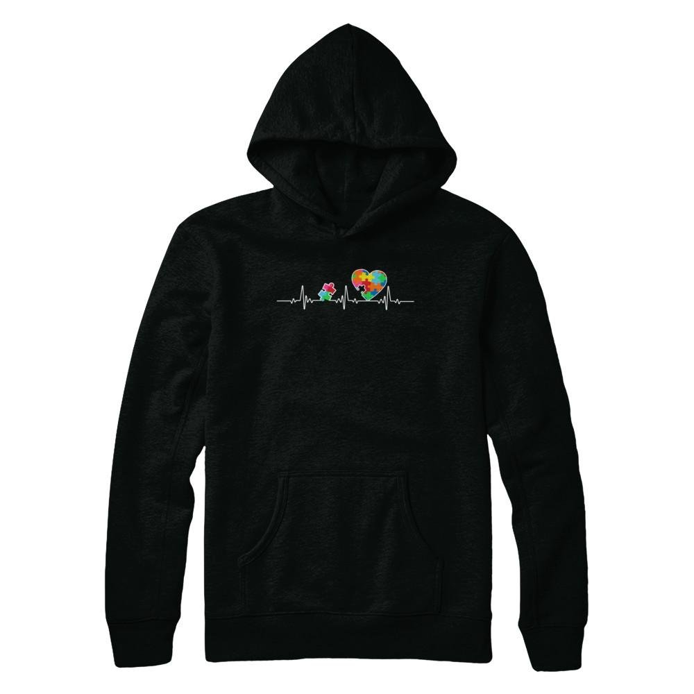Autism Awareness Puzzle Heartbeat T-Shirt & Hoodie - Support Neurodiversity for Kids & Adults | Wear for Autism Acceptance Events, Fundraisers & Daily Life