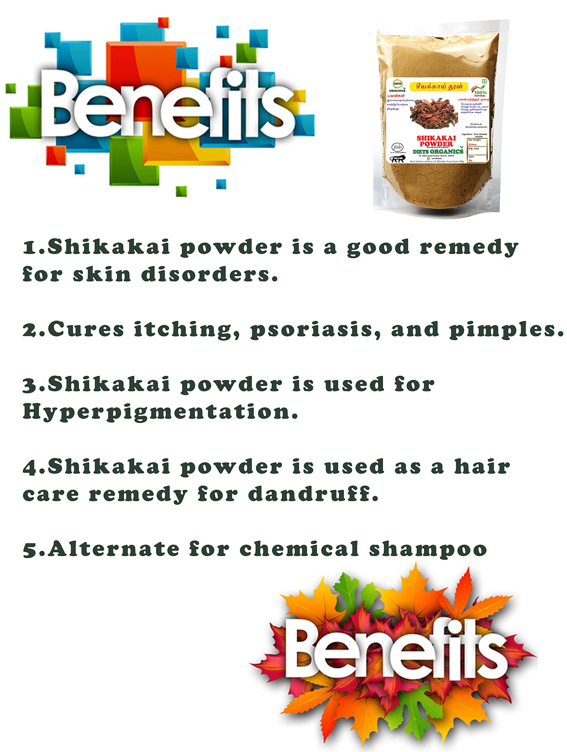 Organic Shikakai Powder for Hair Growth & Hair Mask - 100g | Natural Ayurvedic Hair Care for Stronger, Healthier Hair | Perfect for DIY Hair Treatments & Scalp Care