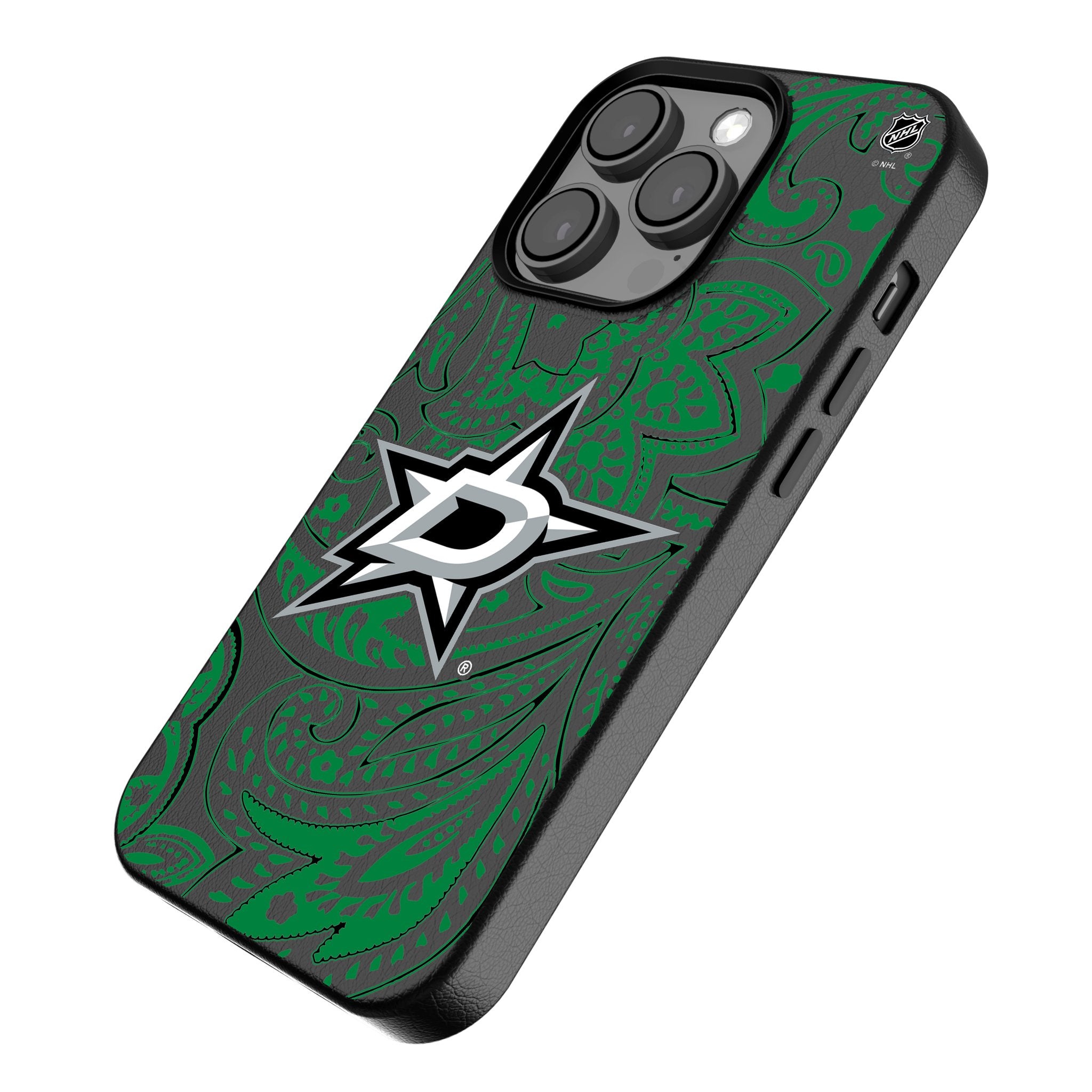Dallas Stars Paisley MagSafe Compatible Case for iPhone 14 13 12 Pro Max - Stylish Protective Cover for Hockey Fans, Perfect for Game Days & Everyday Use