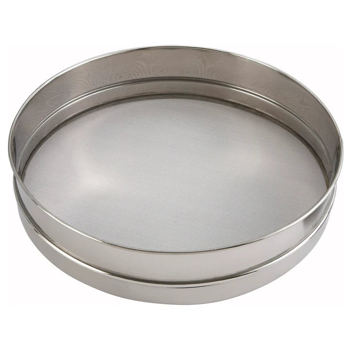 Winco 14 Sieve with Stainless Steel Rim & Mesh - Professional Kitchen Sifter for Baking, Flour, Sugar & Powder - Perfect for Home Cooks & Commercial Kitchens