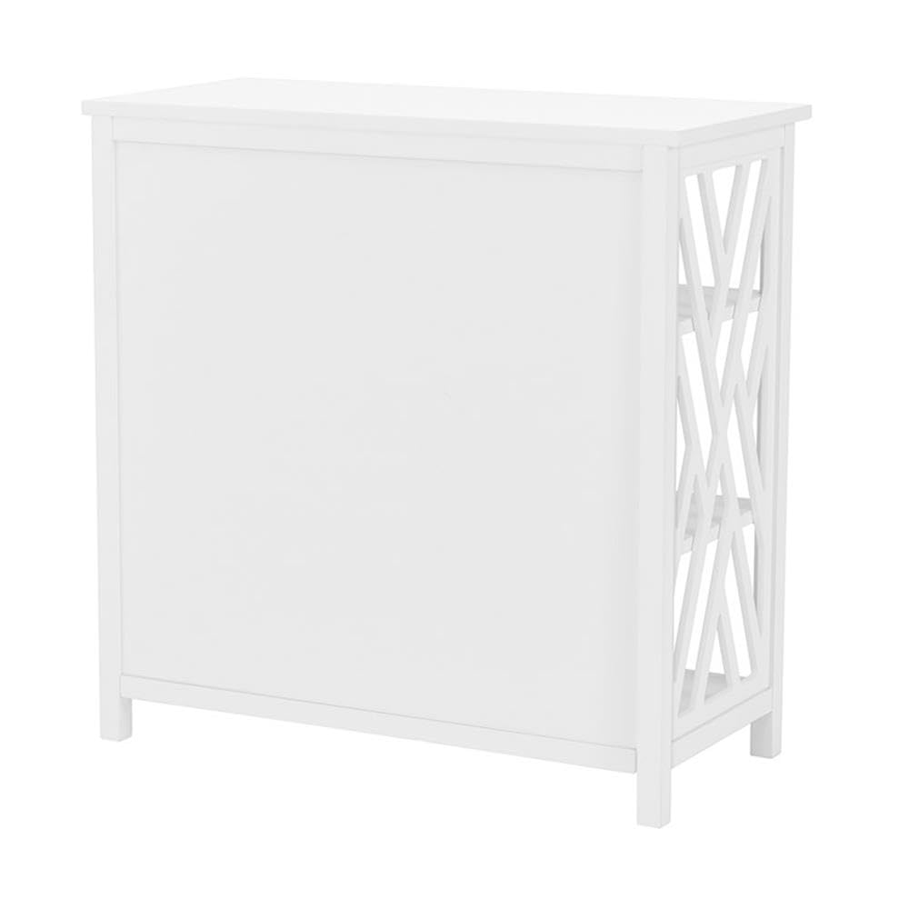 Alaterre Coventry Over Toilet Storage Shelf - White Wood Bathroom Organizer with Adjustable Shelves - Space Saving Design Fits Most Standard Toilets - Perfect for Small Bathrooms, Apartments & Vanity Storage