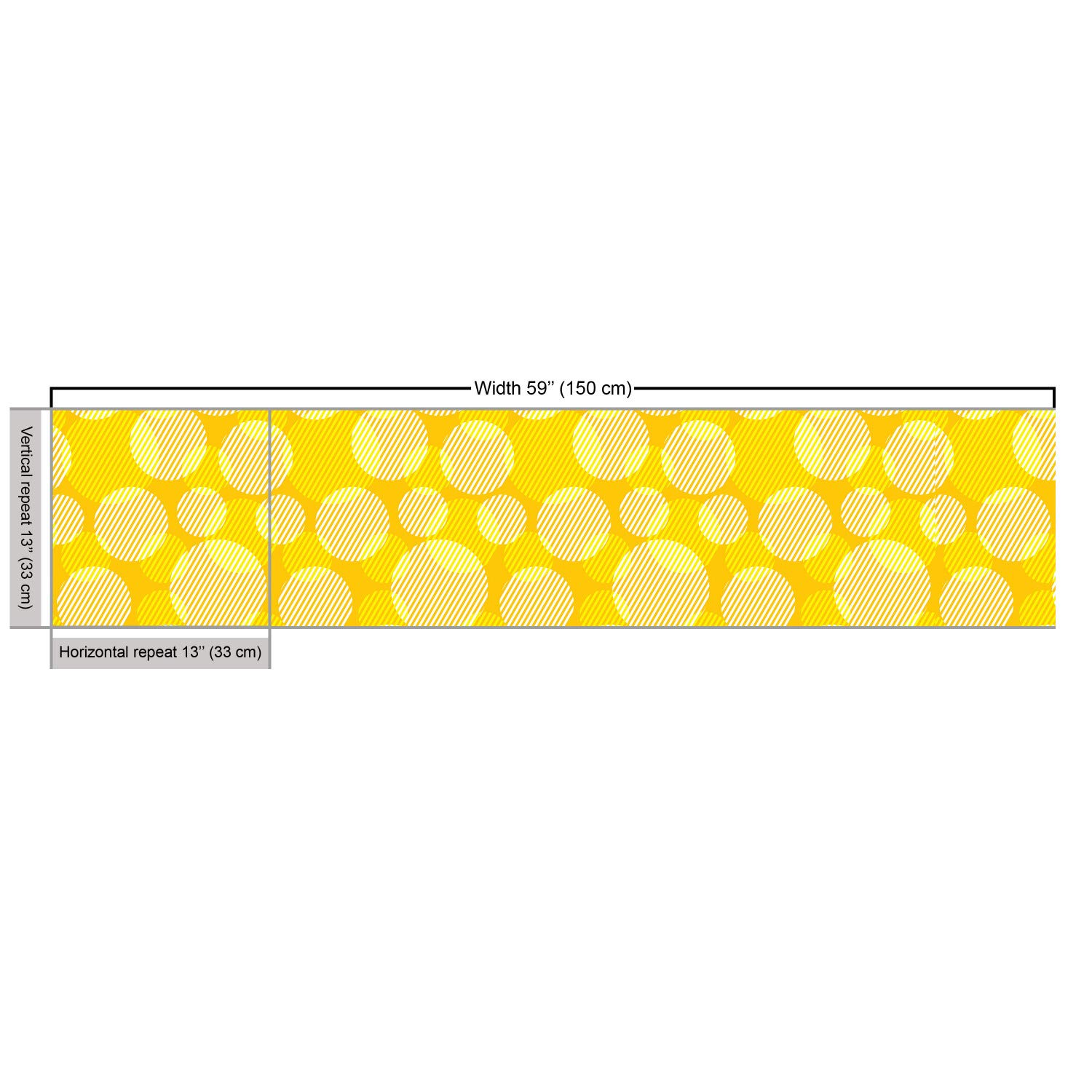 Ambesonne Yellow White Geometric Dots Fabric - 5 Yards for Upholstery & Home Decor