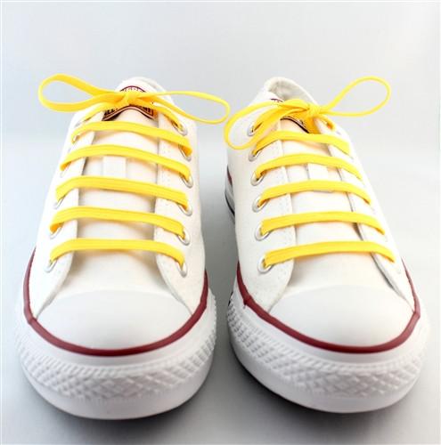 Premium Huckleberry Yellow Shoelaces for Sneakers - 45 Inches/114 cm Long - Durable & Stylish for Running, Walking, and Casual Wear