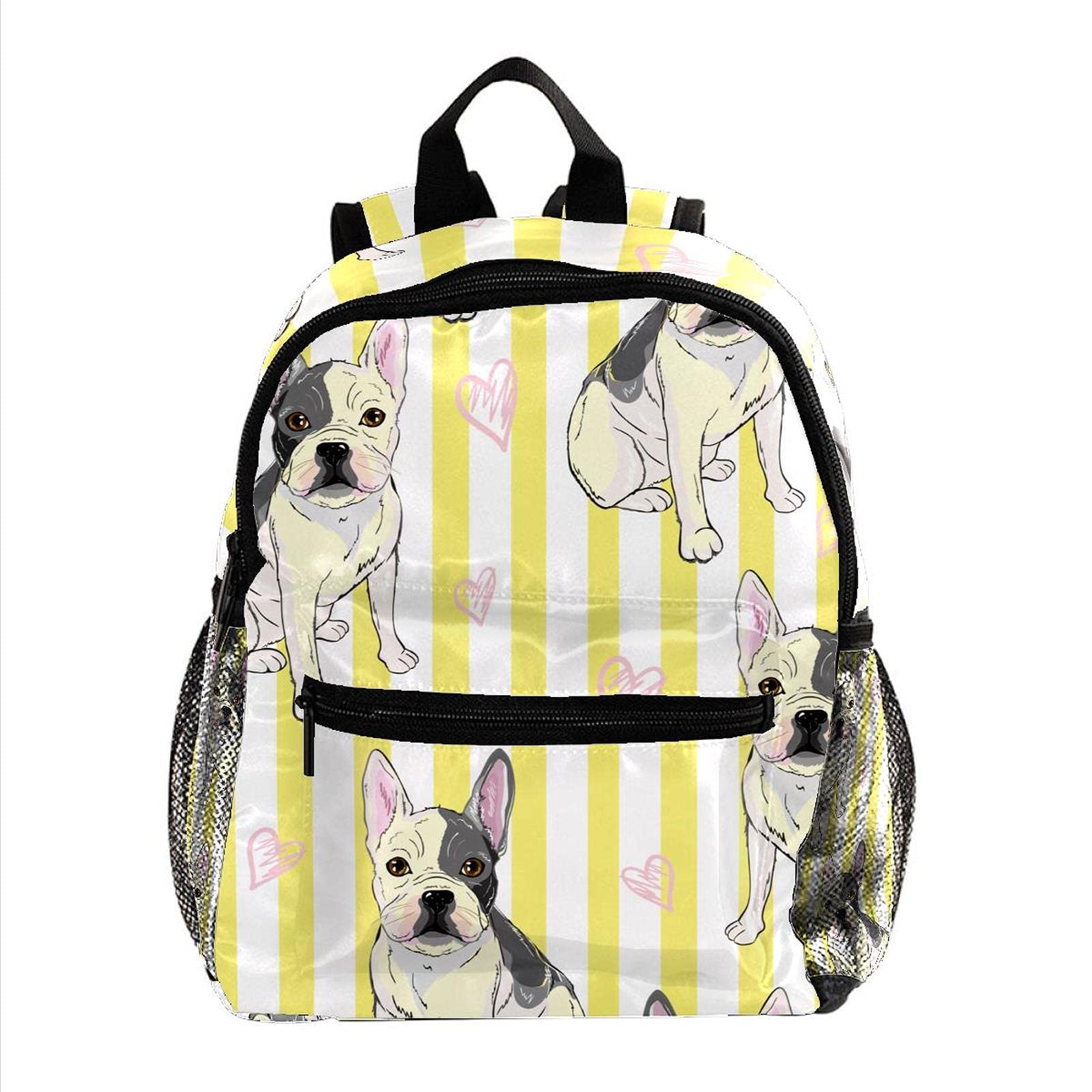 Stylish Bulldog Print Casual Outdoor Backpack - Adjustable Shoulder Straps for Boys & Girls - Perfect for School, Travel, Hiking & Daily Use
