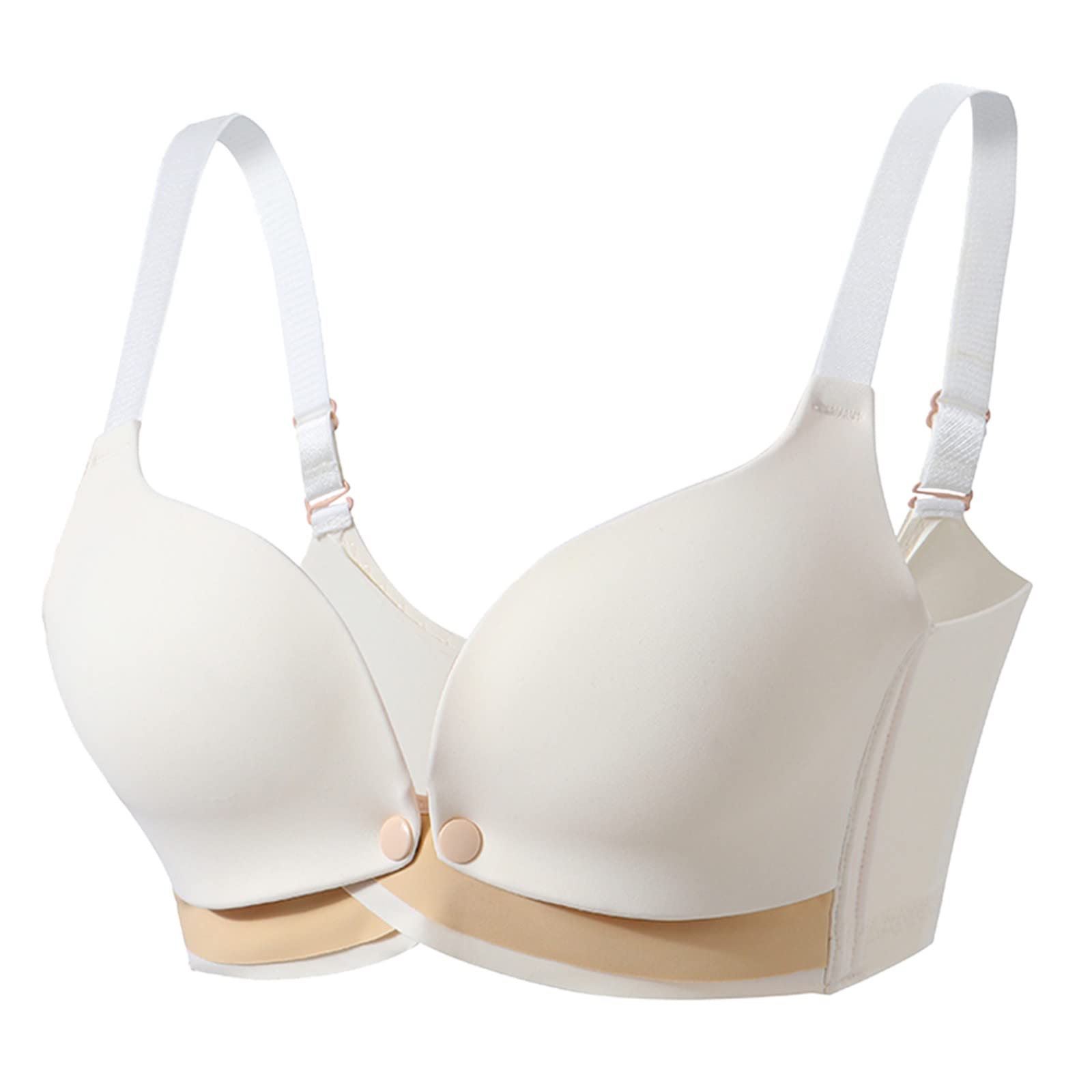 Oowefull Women's Comfortable Seamless Wirefree Push Up Bra - Plus Size Soft Lace Bralette for Full Coverage | Perfect for Everyday Wear, Workout & Lounge
